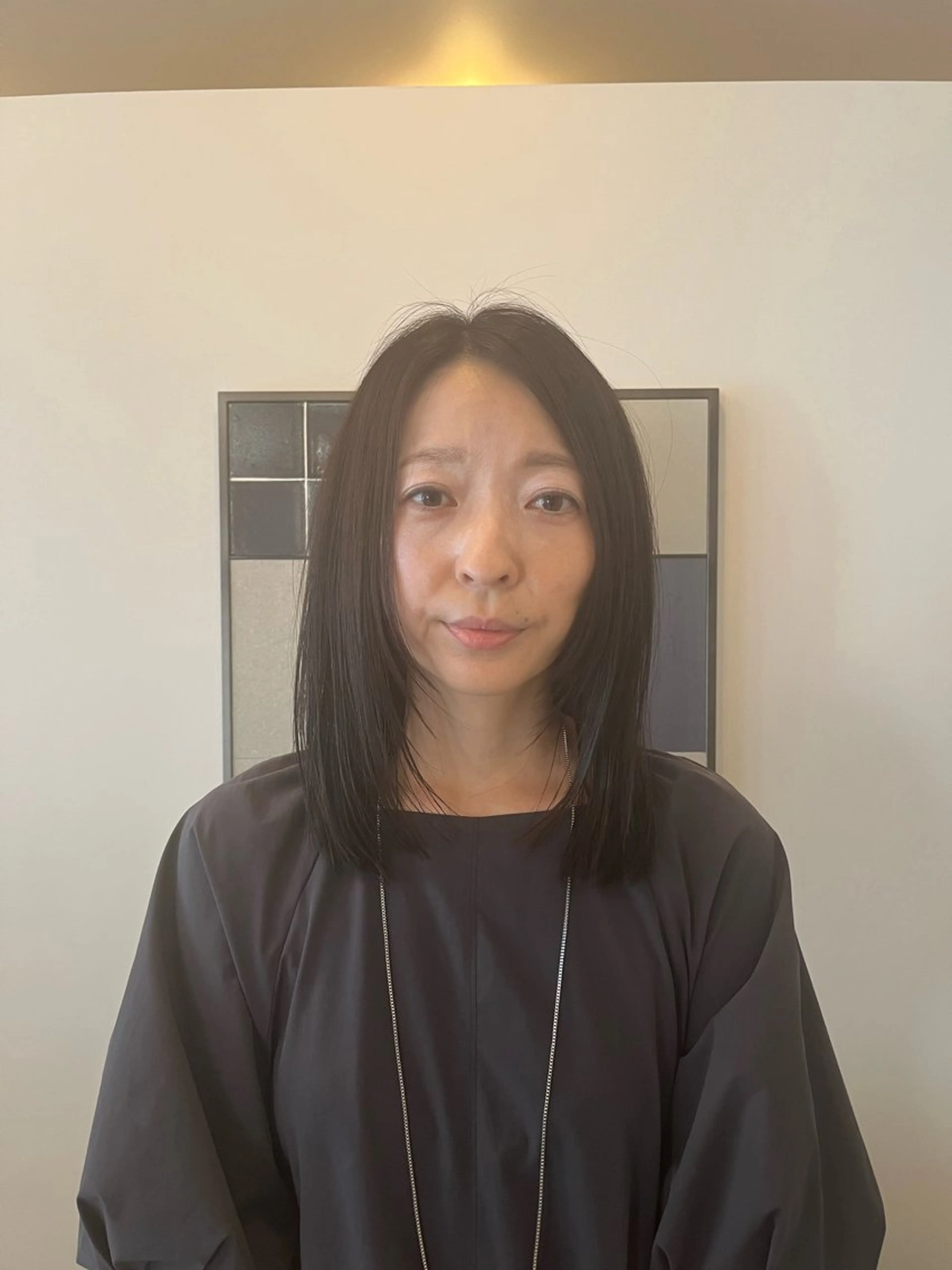 ミディアム unfeigned02所属・おーした /カットモデル伏見栄のヘアスタイル