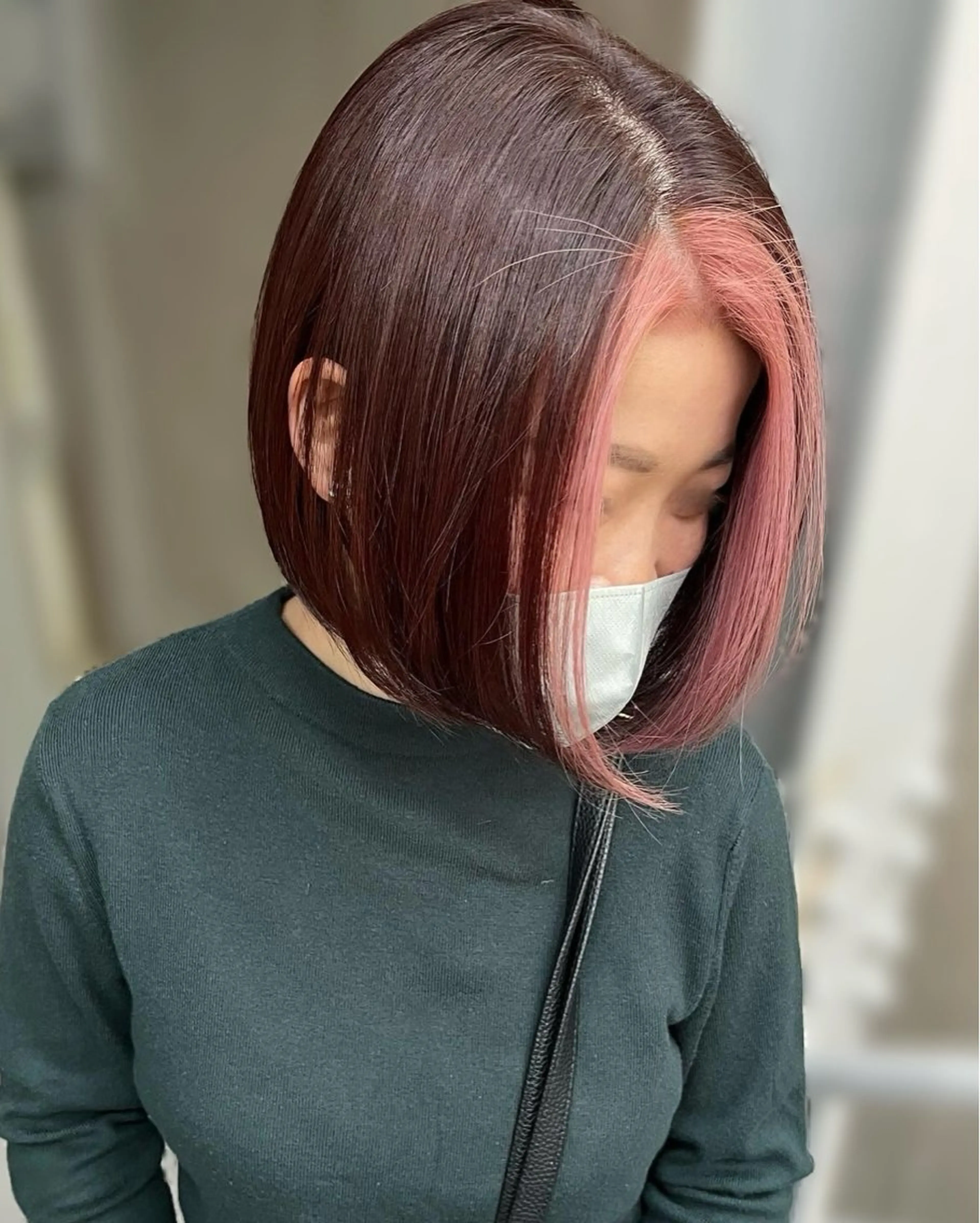 ショート カラー ヘアアレンジ ベージュカラー ピンクカラー ピンクベージュ カチューシャ ヘアカラー トリートメント 顔周りレイヤー カット❄️石川瑠青のヘアスタイル