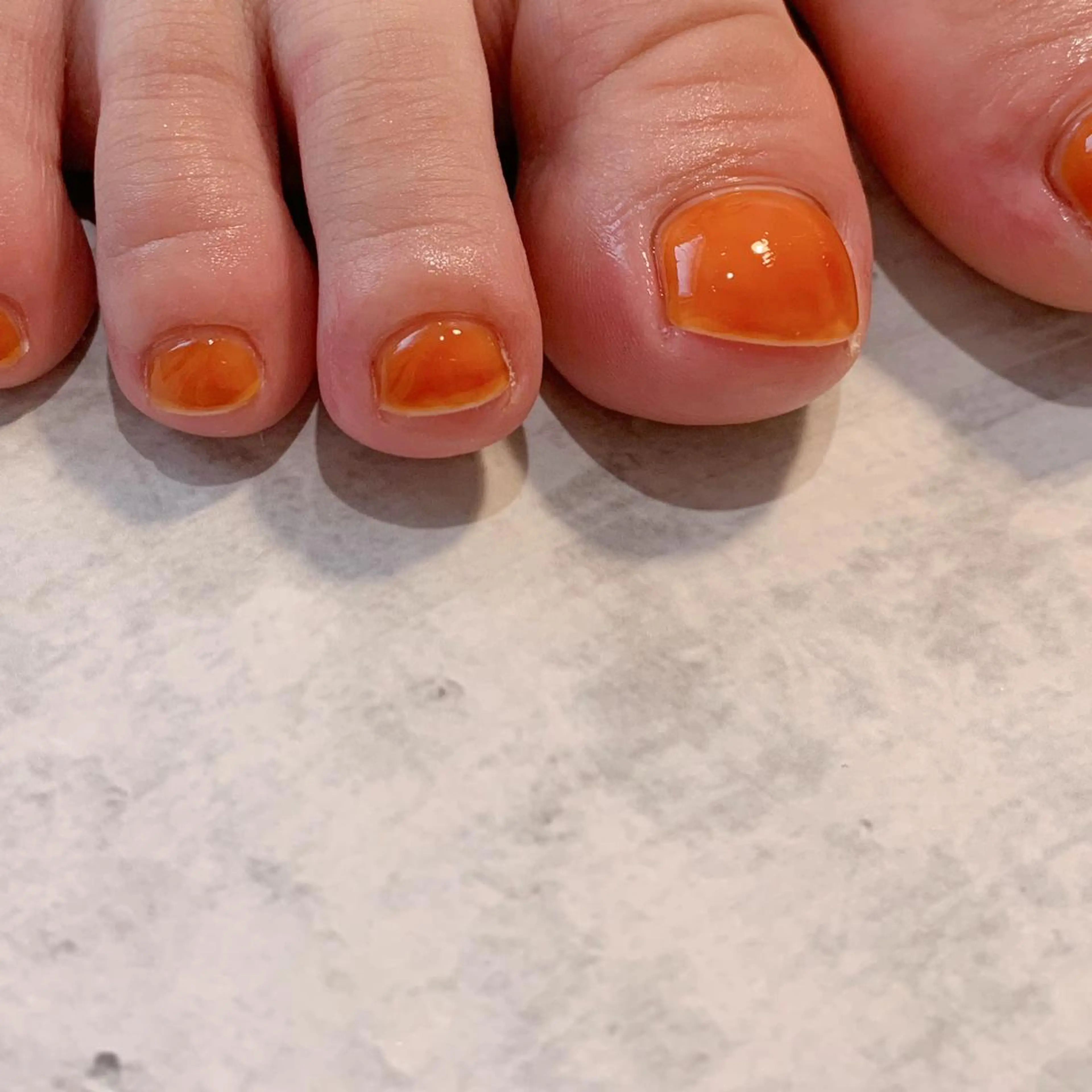 ネイル オレンジ mana ☾のネイルデザイン