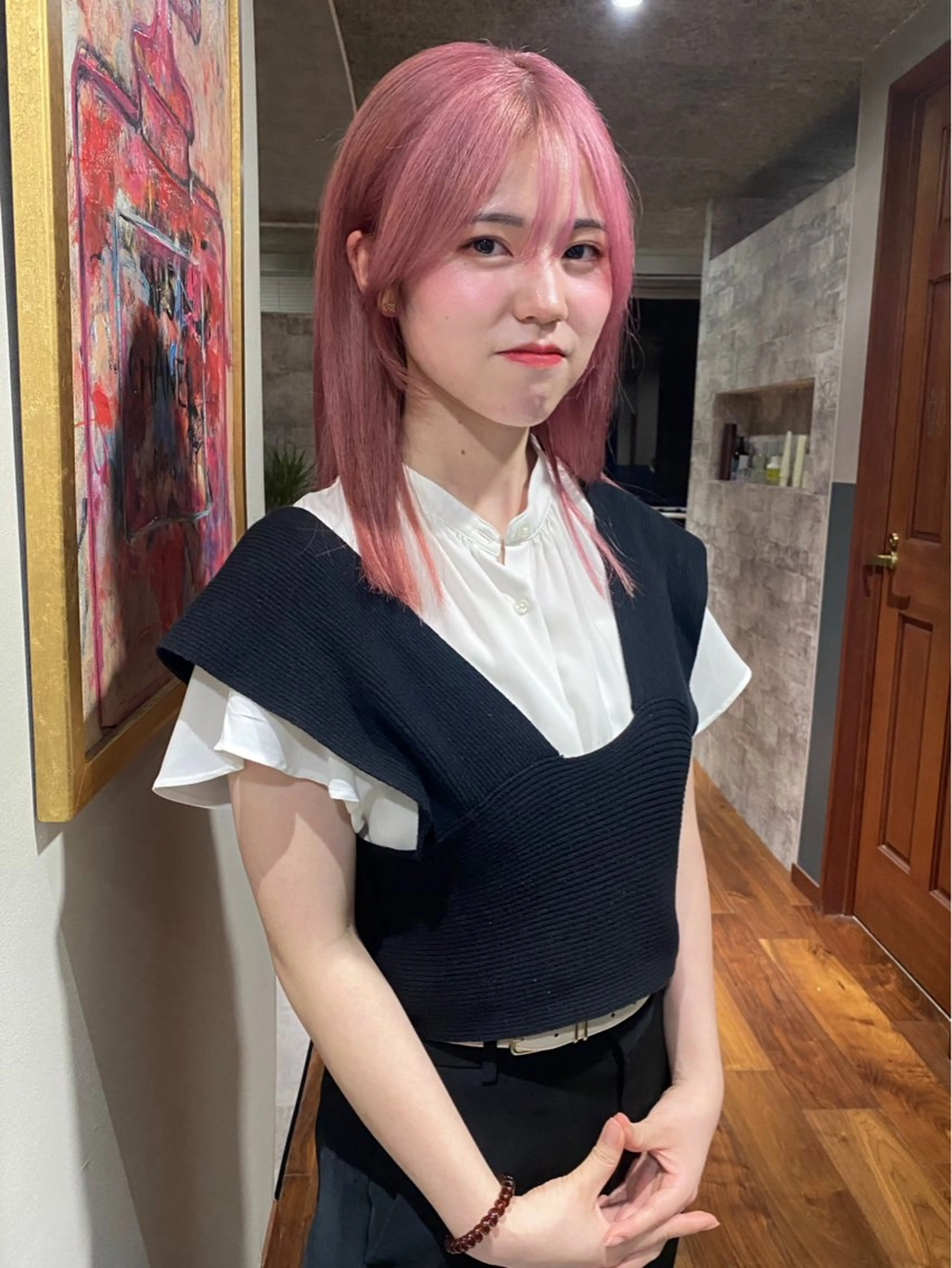 ミディアム カラー カット ヘアカラー トリートメント mai / linoah˚✧のヘアスタイル