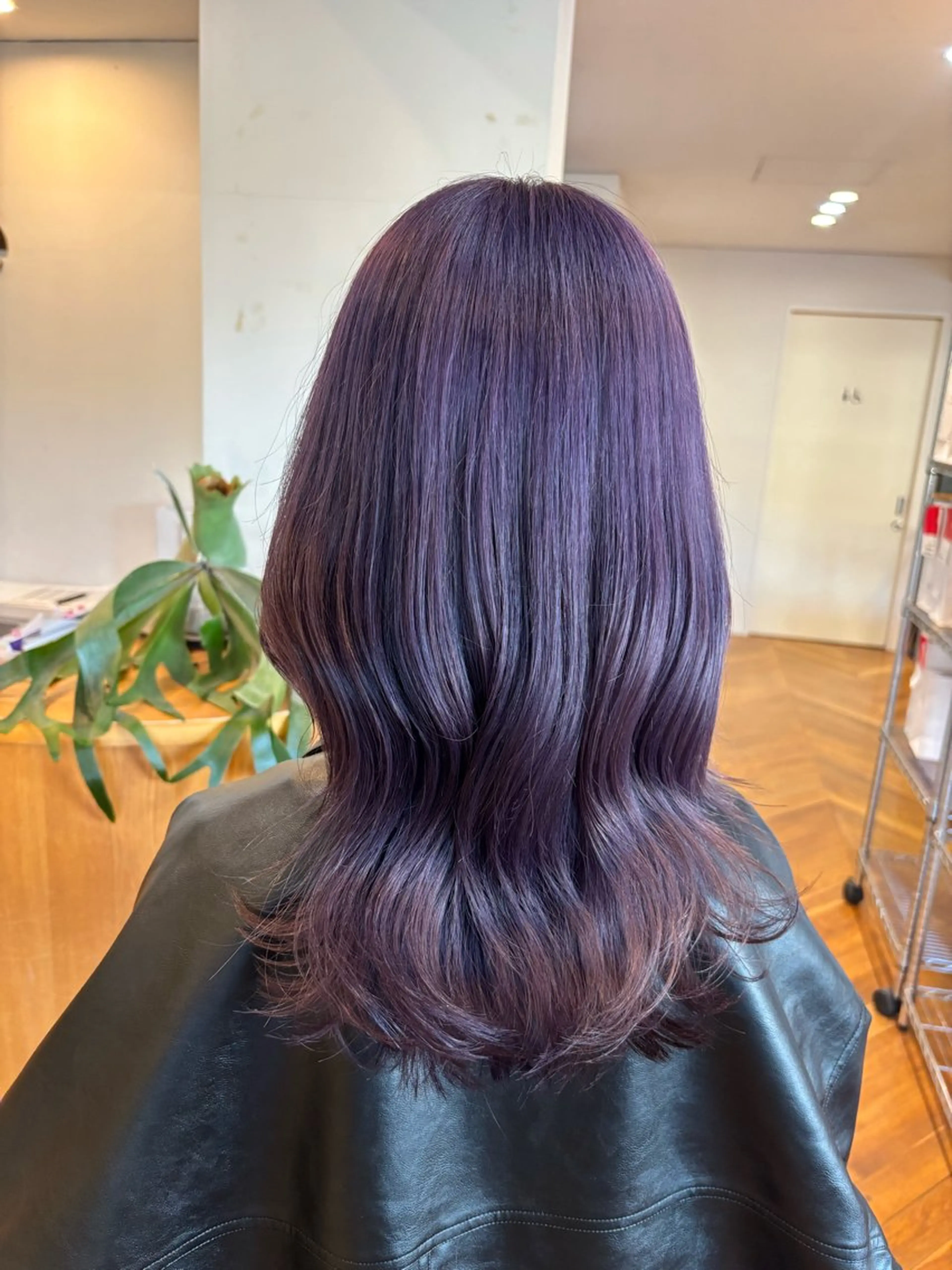 ミディアム カラー ブリーチ ダブルカラー ラベンダーカラー カット ヘアカラー カノエ小郡/髪質改善 /小野　静水のヘアスタイル