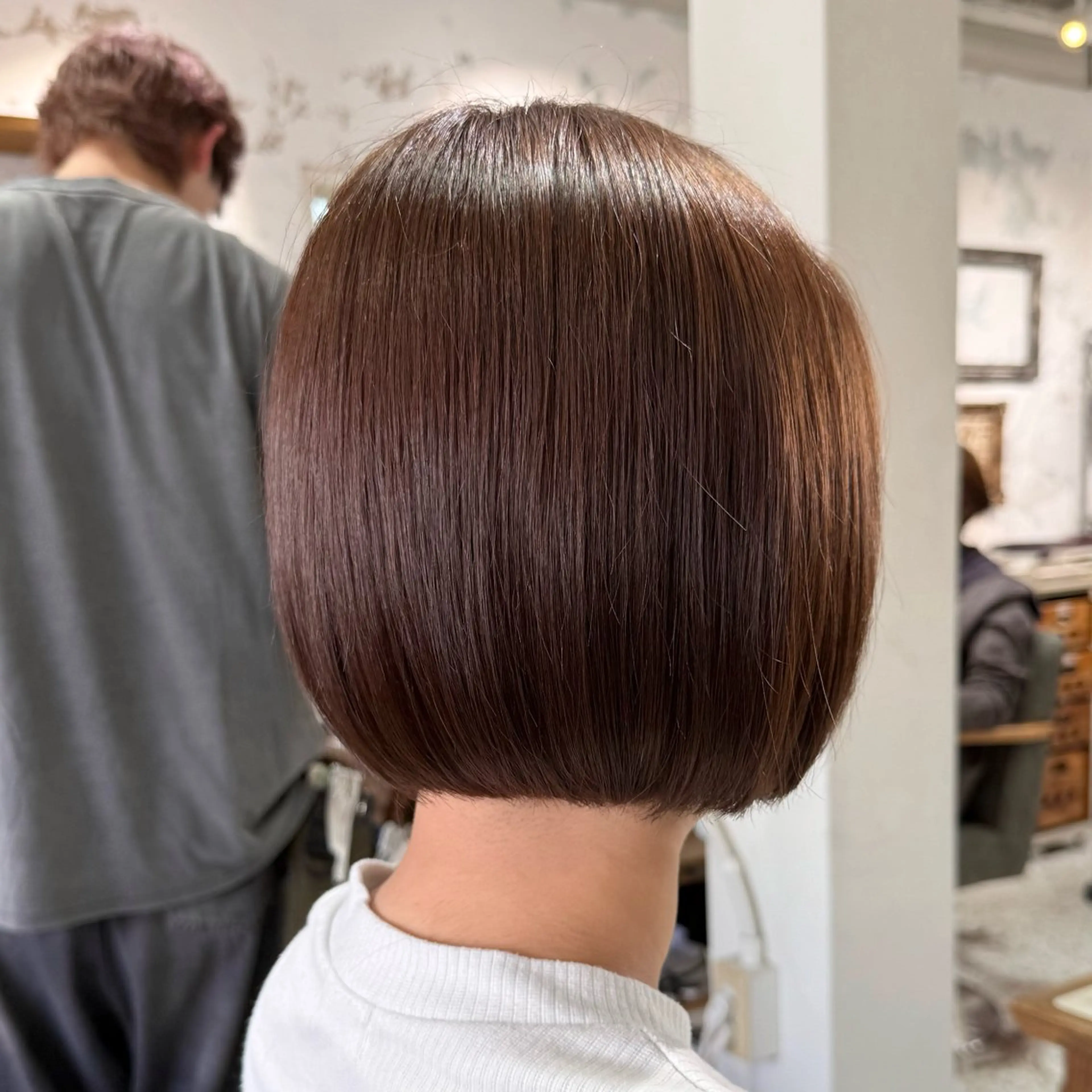 ショート カラー ブラウンカラー チョコレートブラウン ボブ 似合わせカット カット ヘアカラー トリートメント 似合わせボブ🎀🫧 千葉 優希のヘアスタイル