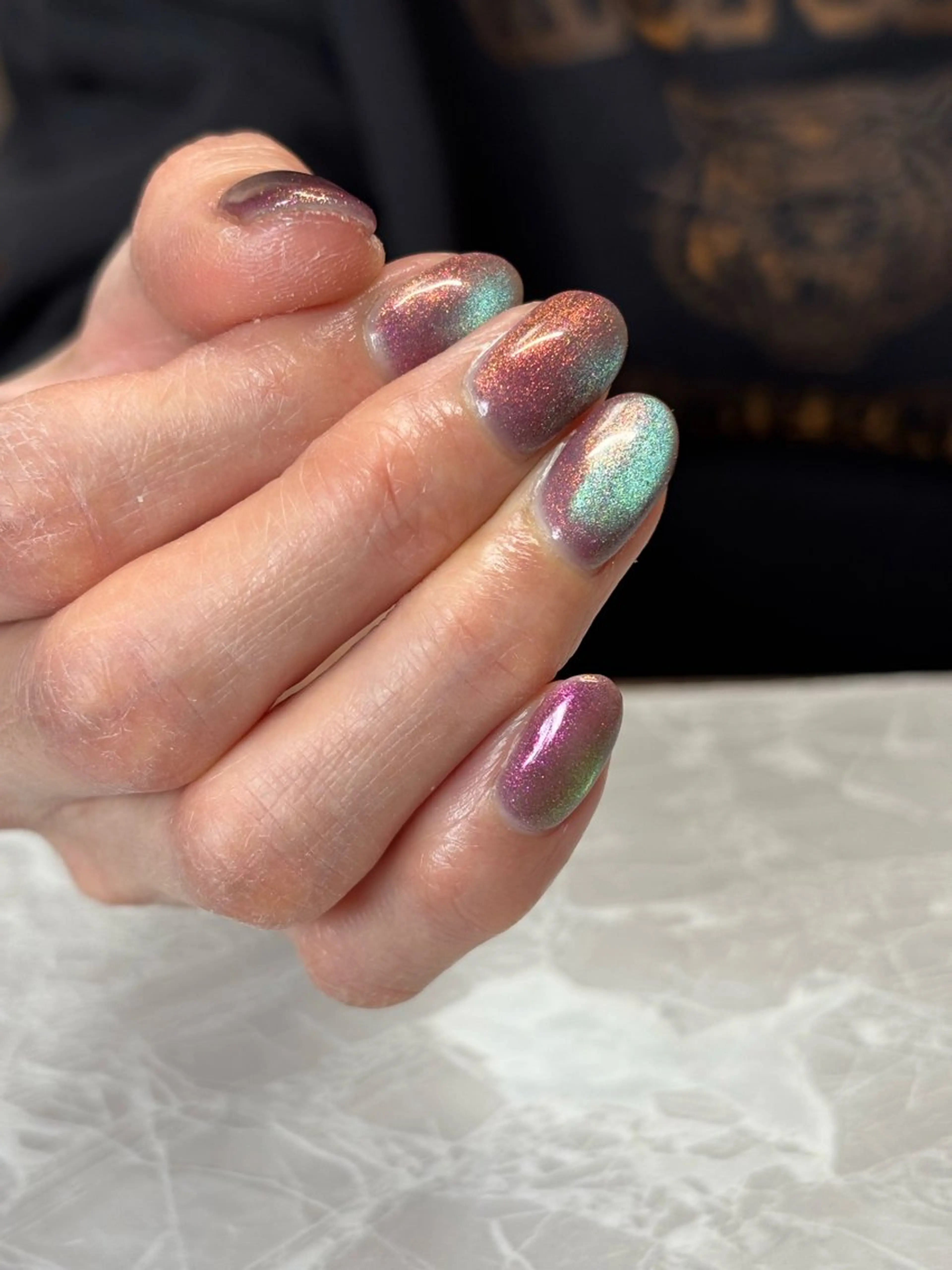 ネイル マグネットネイル ワンカラーネイル ハンドネイル 茂野 恵のネイルデザイン