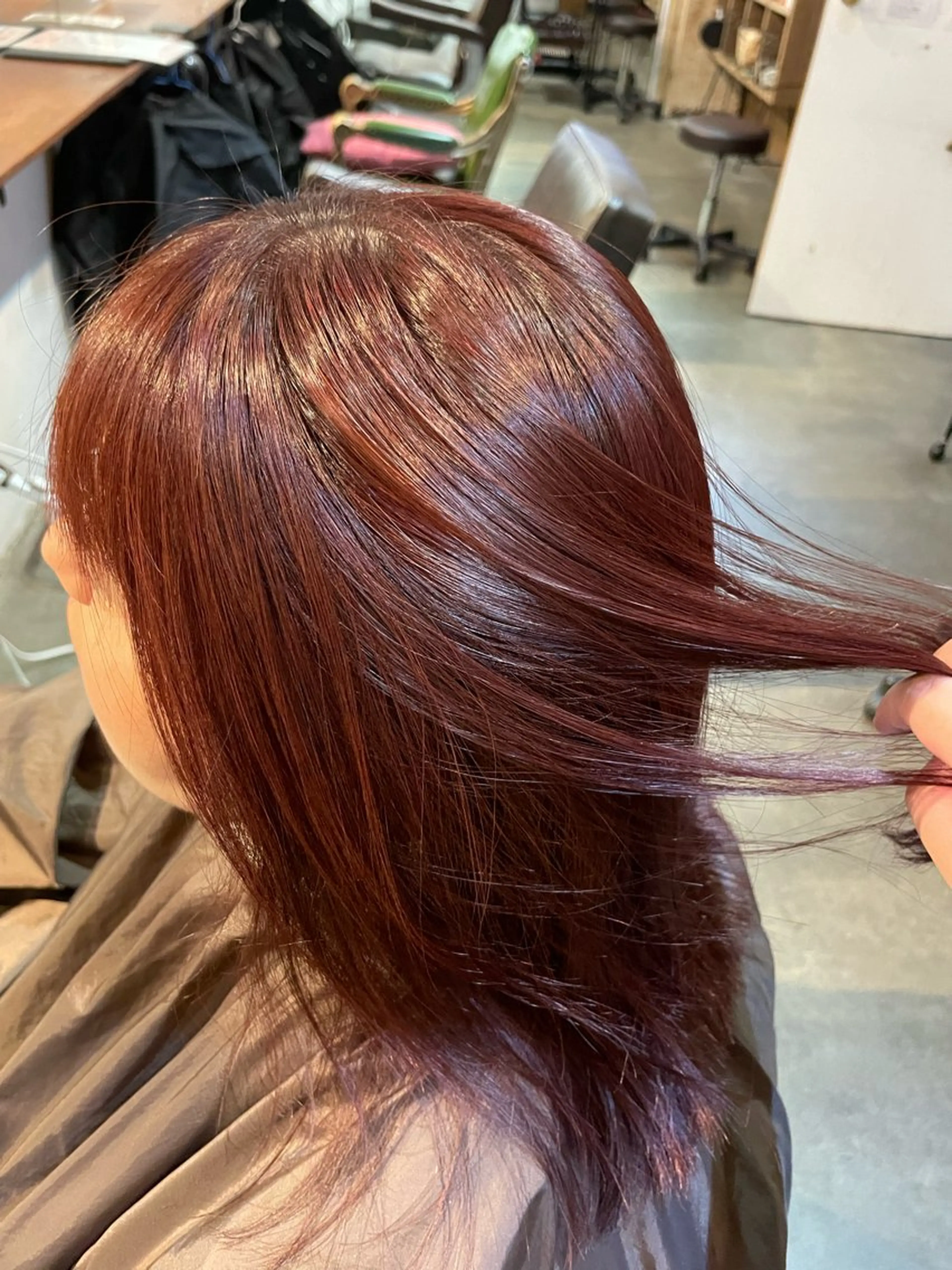 カラー ラベンダーカラー ピンクカラー 桑田 真奈のヘアスタイル