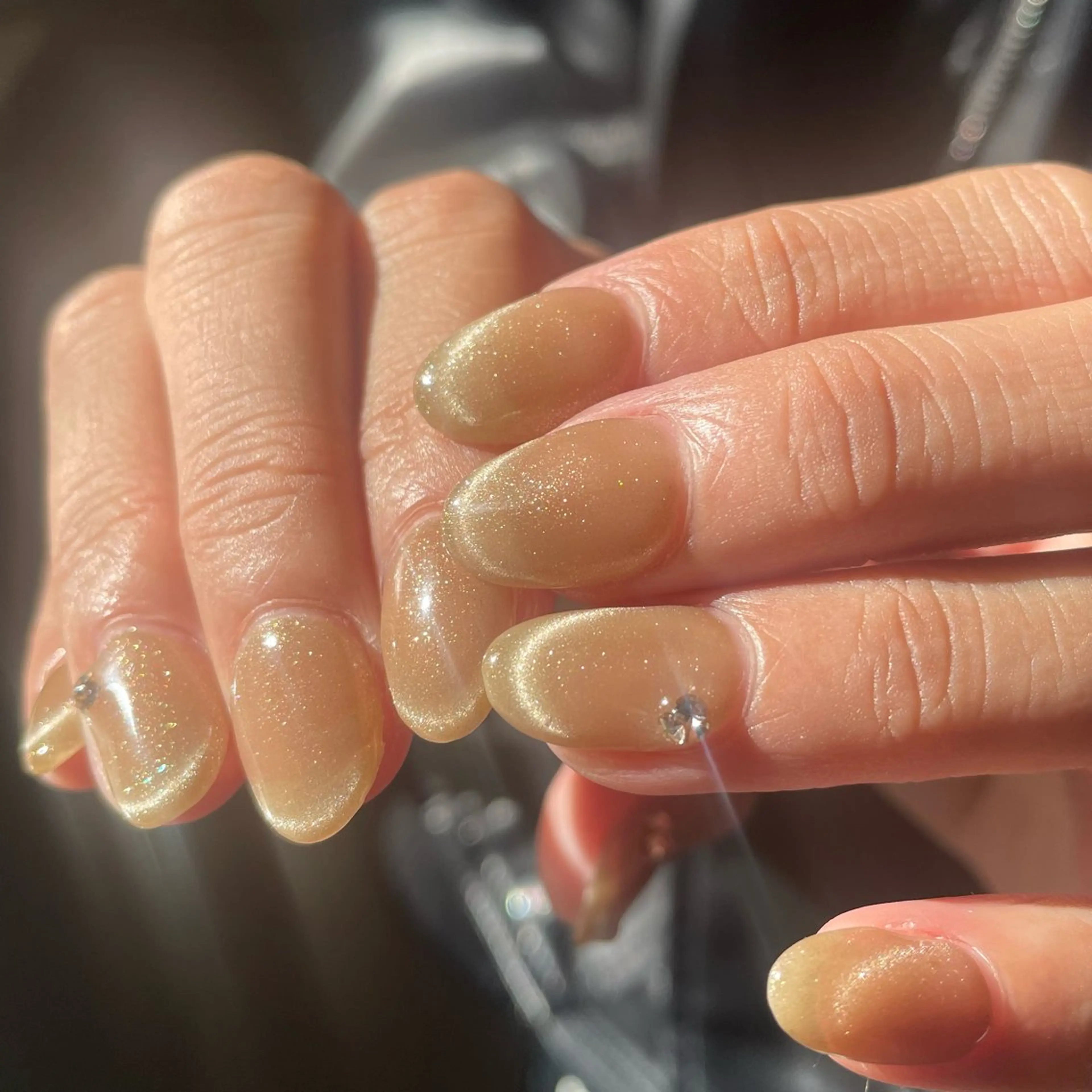 ネイル フレンチネイル キラキラネイル mieux MOEKAのネイルデザイン