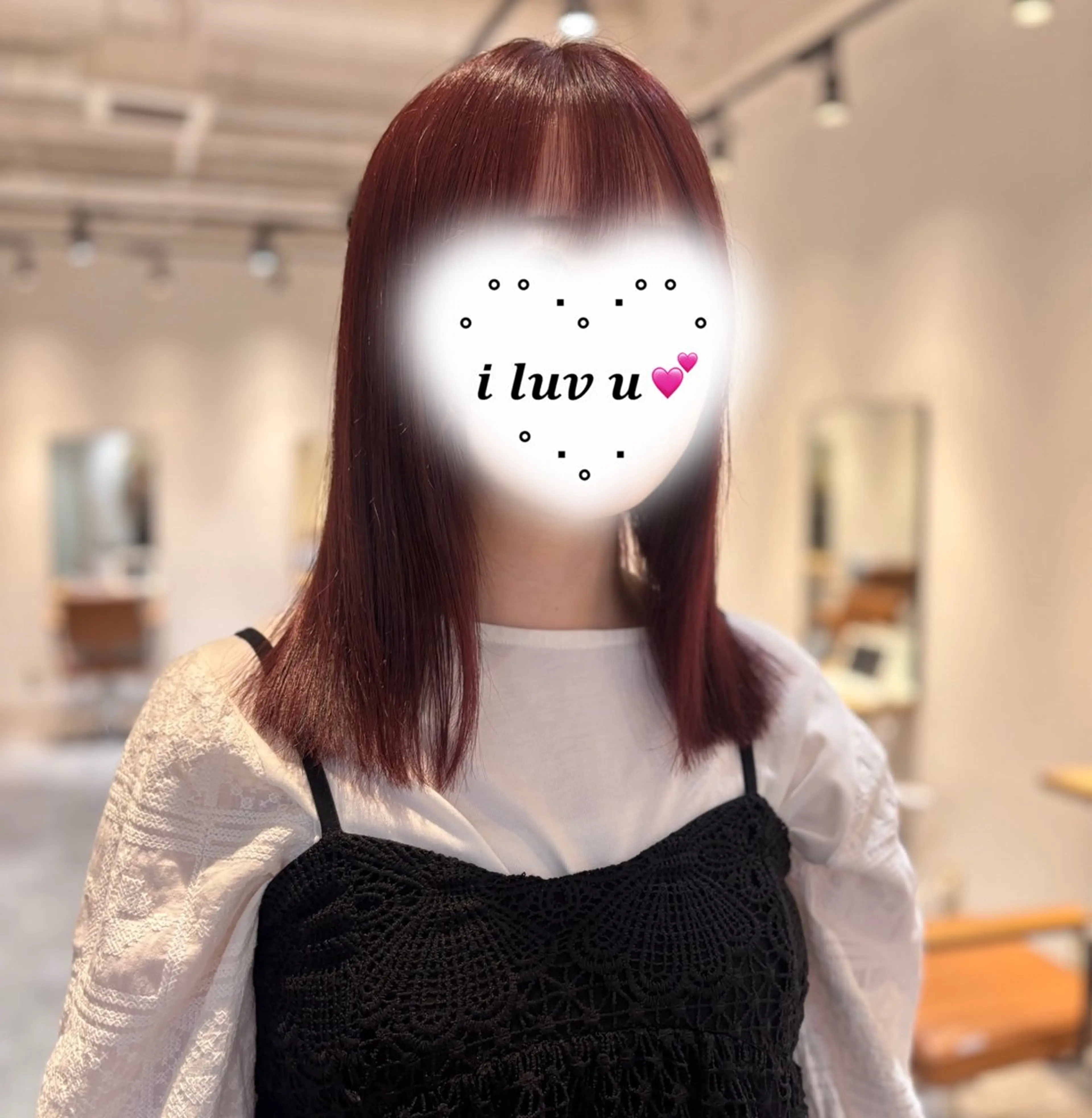 ミディアム カラー ブリーチ ダブルカラー ブリーチなしカラー ピンクカラー カット ヘアカラー non .のヘアスタイル
