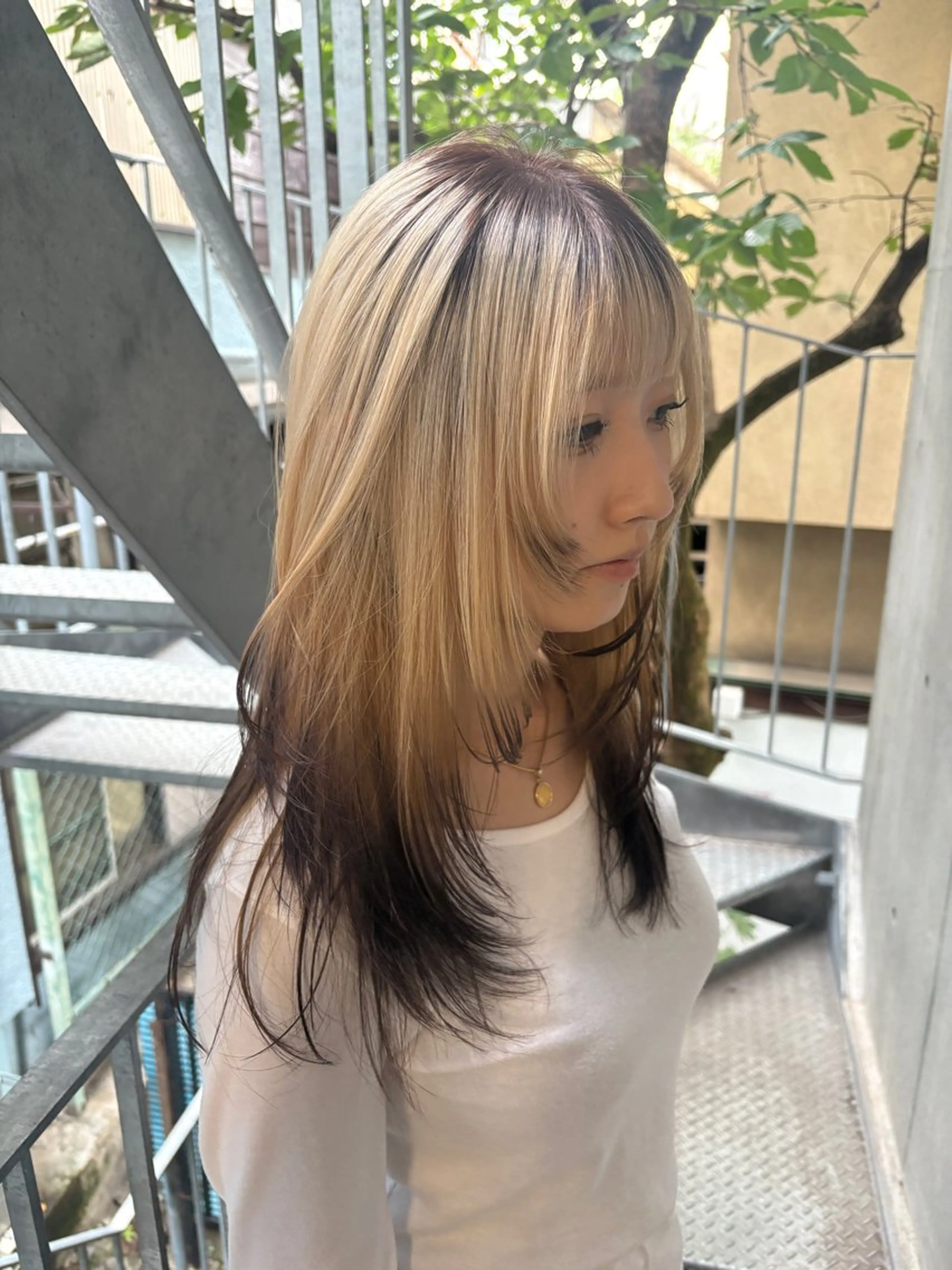 ロング カラー ブラウンカラー デザインカラー カット ヘアカラー トリートメント yuuna/ ハッシュカット🎀のヘアスタイル