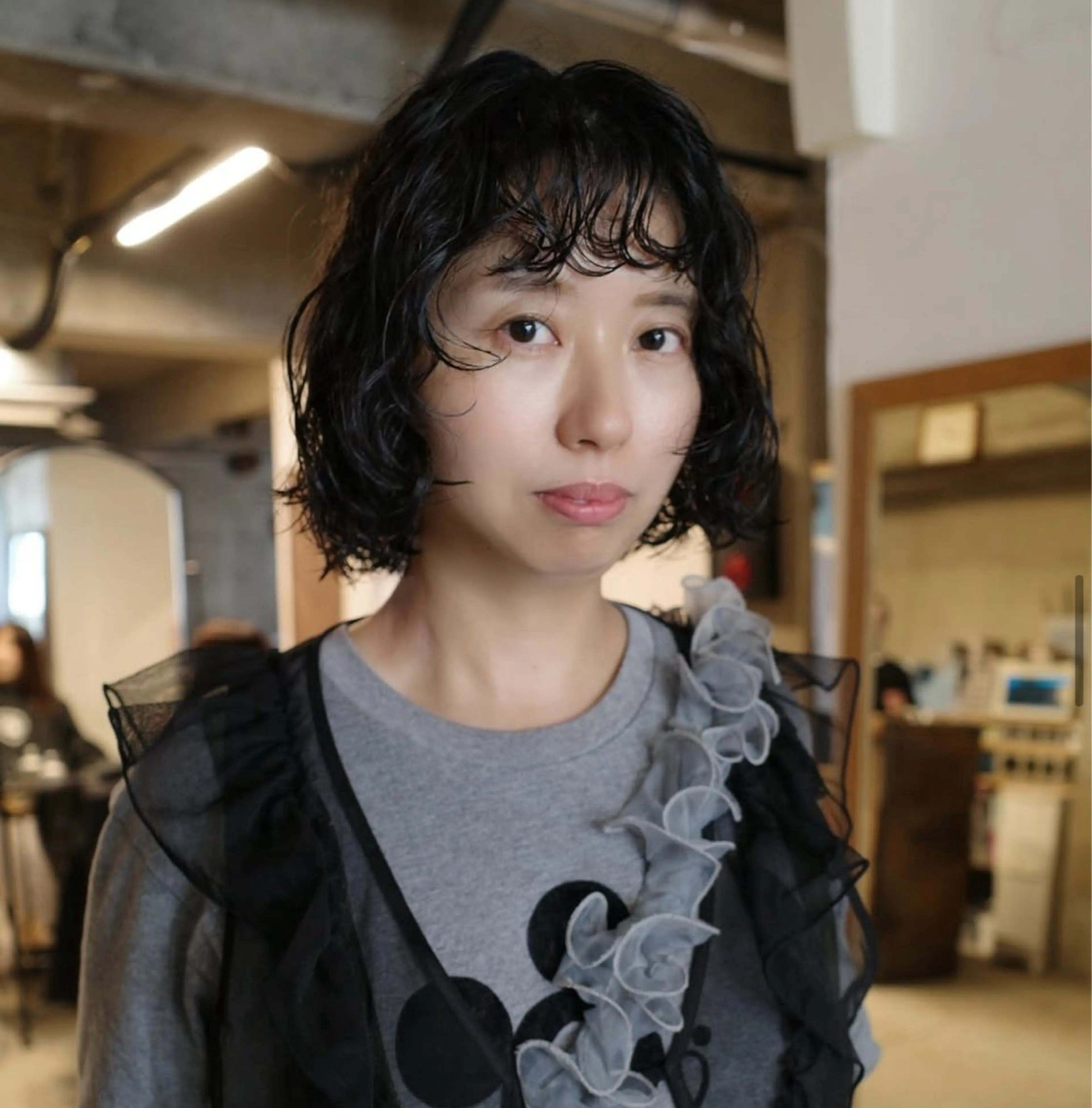 ミディアム パーマ カット パーマ トリートメント BOTANIUM by Rr SALON 【ボタニウムバイアー ルサロン】所属・リクト/栄/矢場町/ ボブ/パーマ/艶髪のヘアスタイル