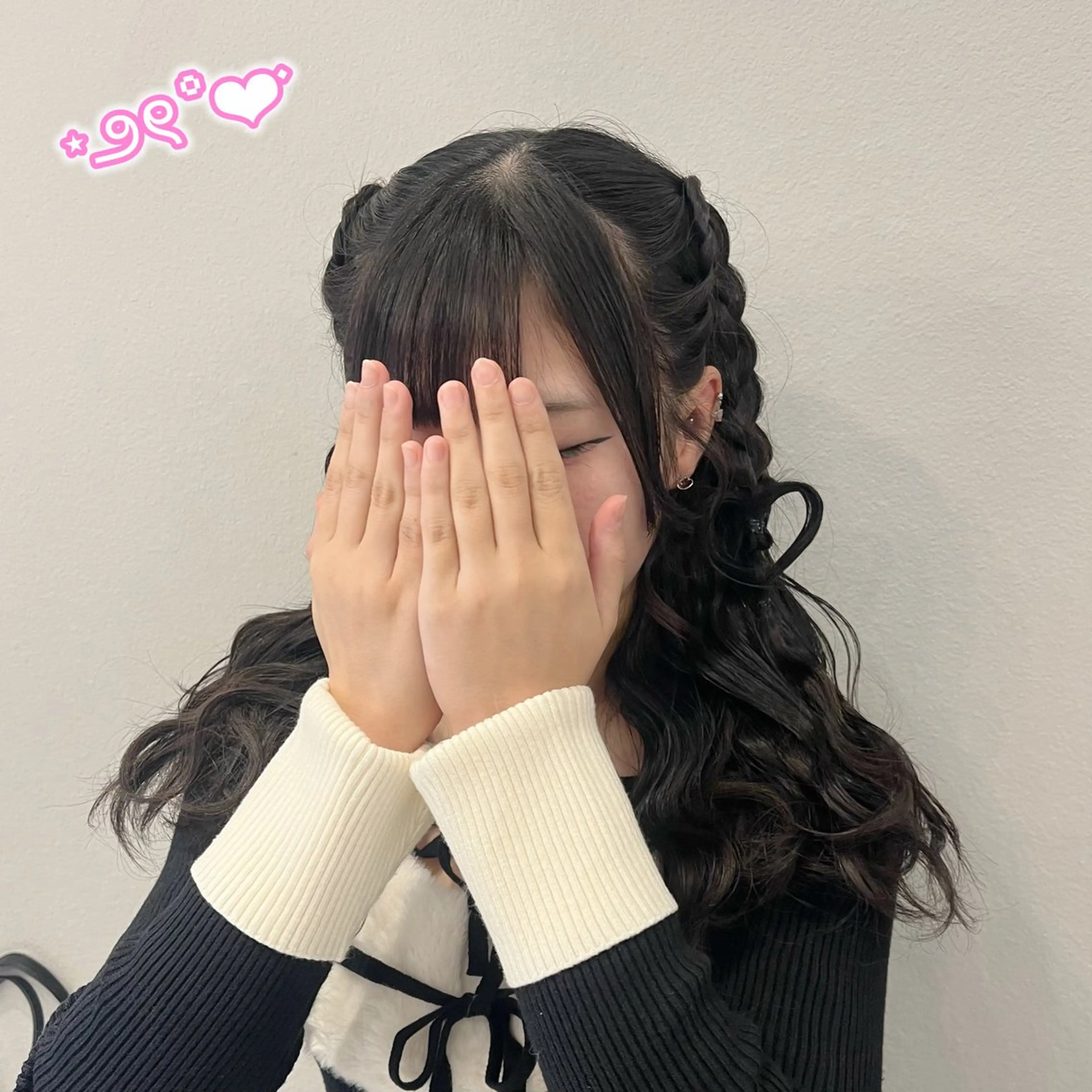 ヘアアレンジ ヘアセット 顔周り/暖色 /ヘアメ/あつはのヘアスタイル