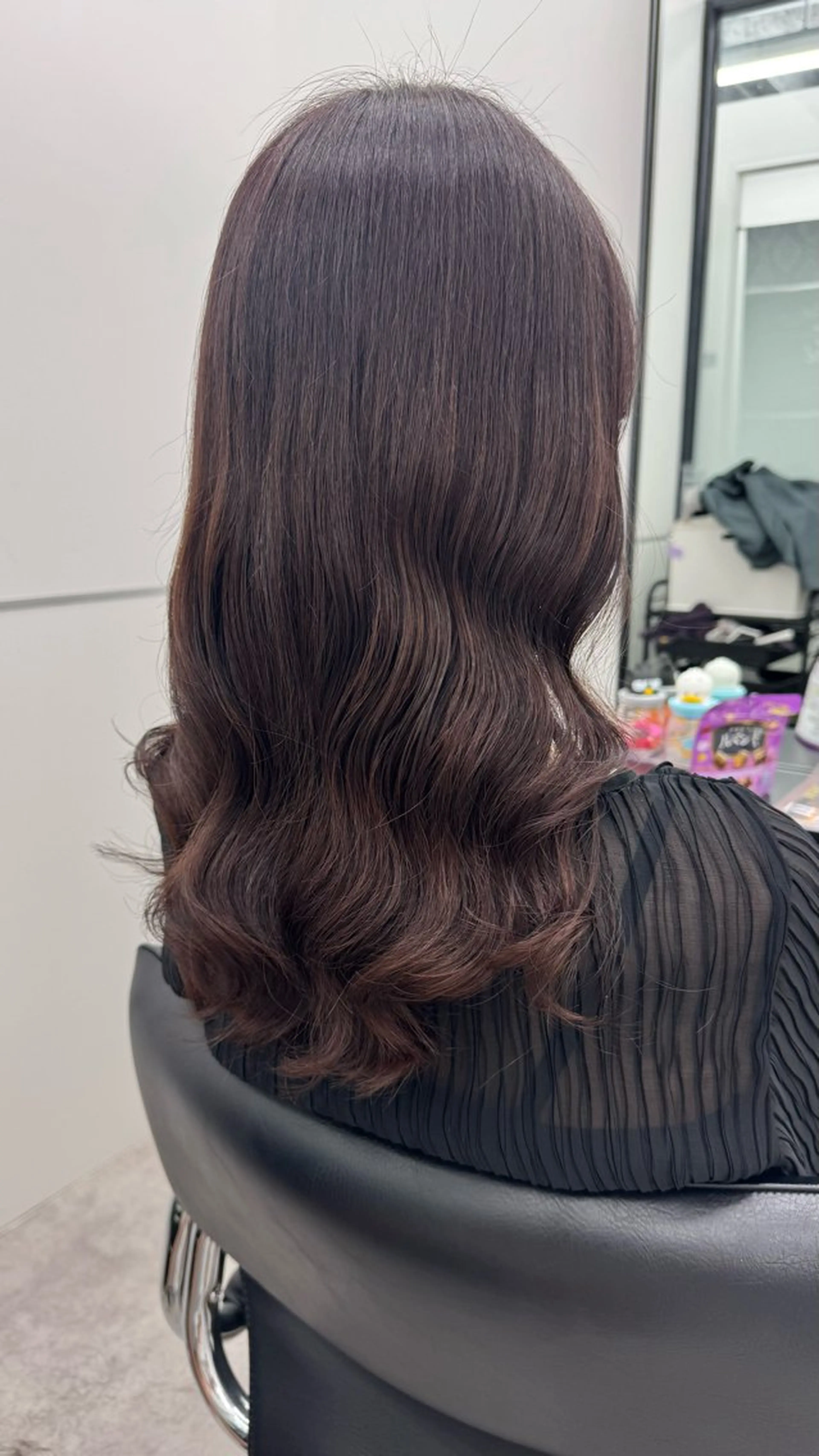 セミロング カラー パーマ セミロングパーマ ボブ 韓国風ヘア デジタルパーマ カット パーマ GO TODAY シェアサロン 銀座Arc店所属・デジタルパーマ🫧 韓国風ヘア🫧サクラのヘアスタイル