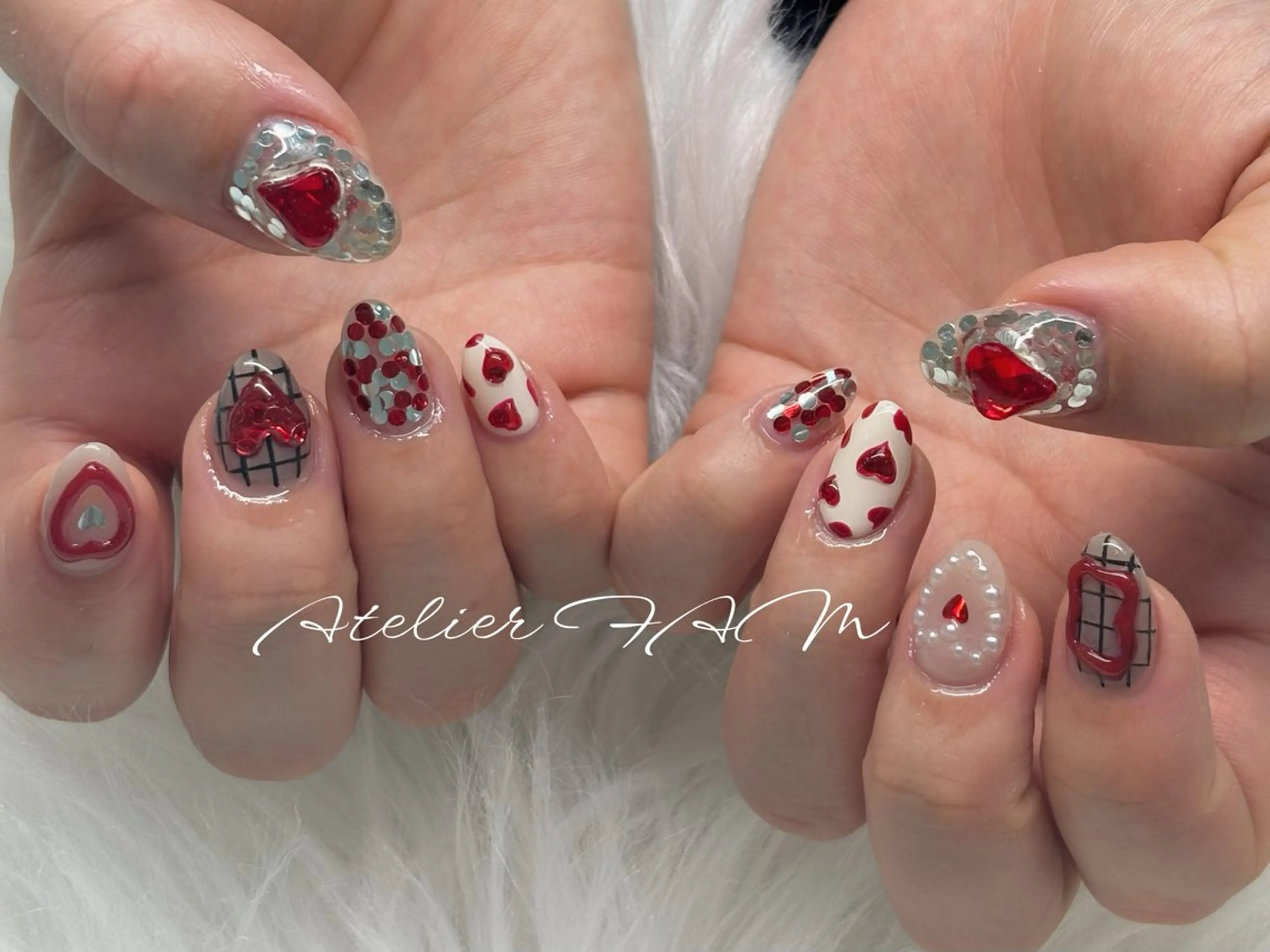 ミディアム ハンドネイル nail&eyelashsalon atelier fam上本町店所属・アトリエ FAMのネイルデザイン