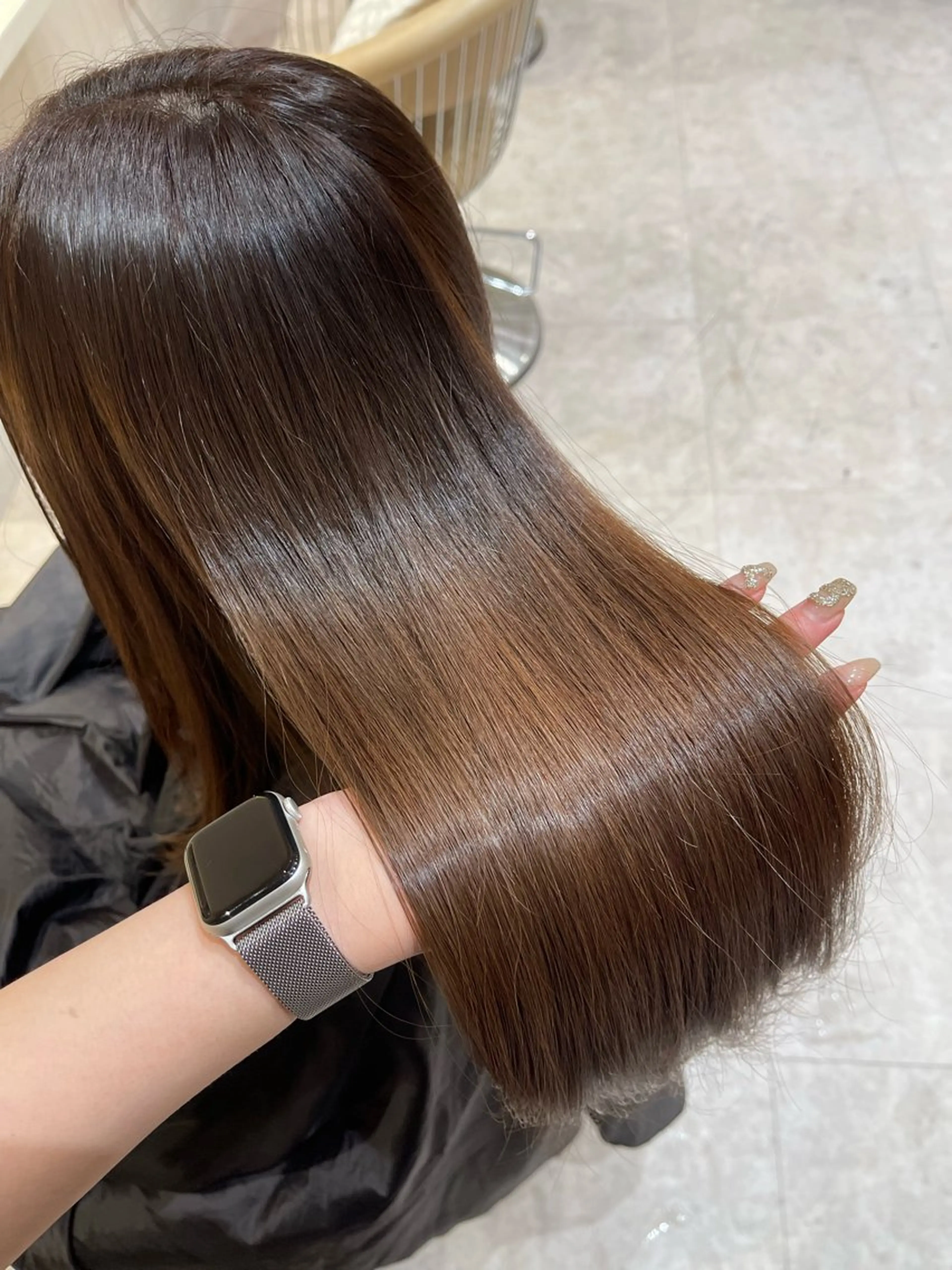 カラー 縮毛矯正 竹田 真梨子のヘアスタイル