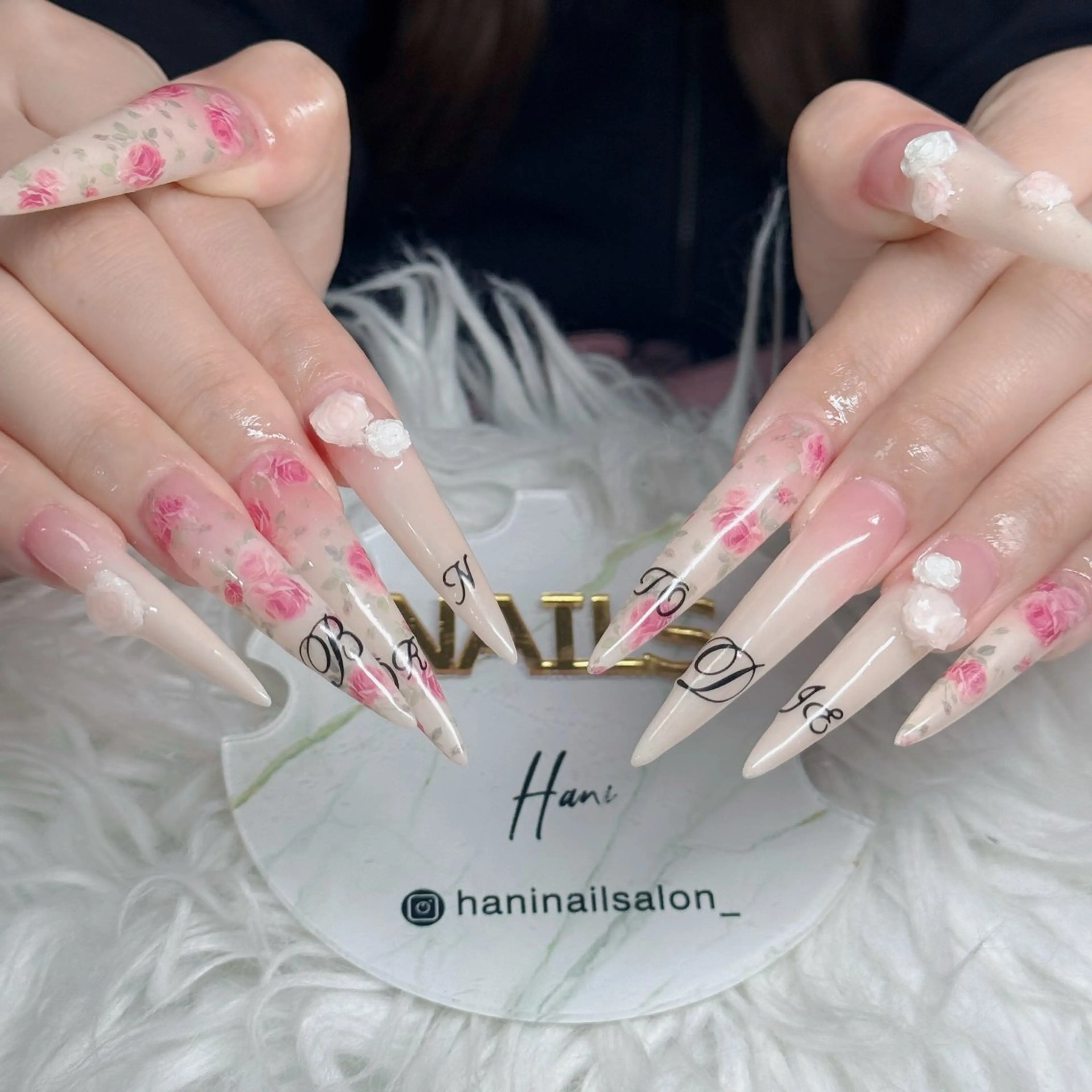 ネイル フットネイル フレンチネイル グラデーション 韓国ネイル ロングネイル ハンドネイル Hani Nail Salonのネイルデザイン