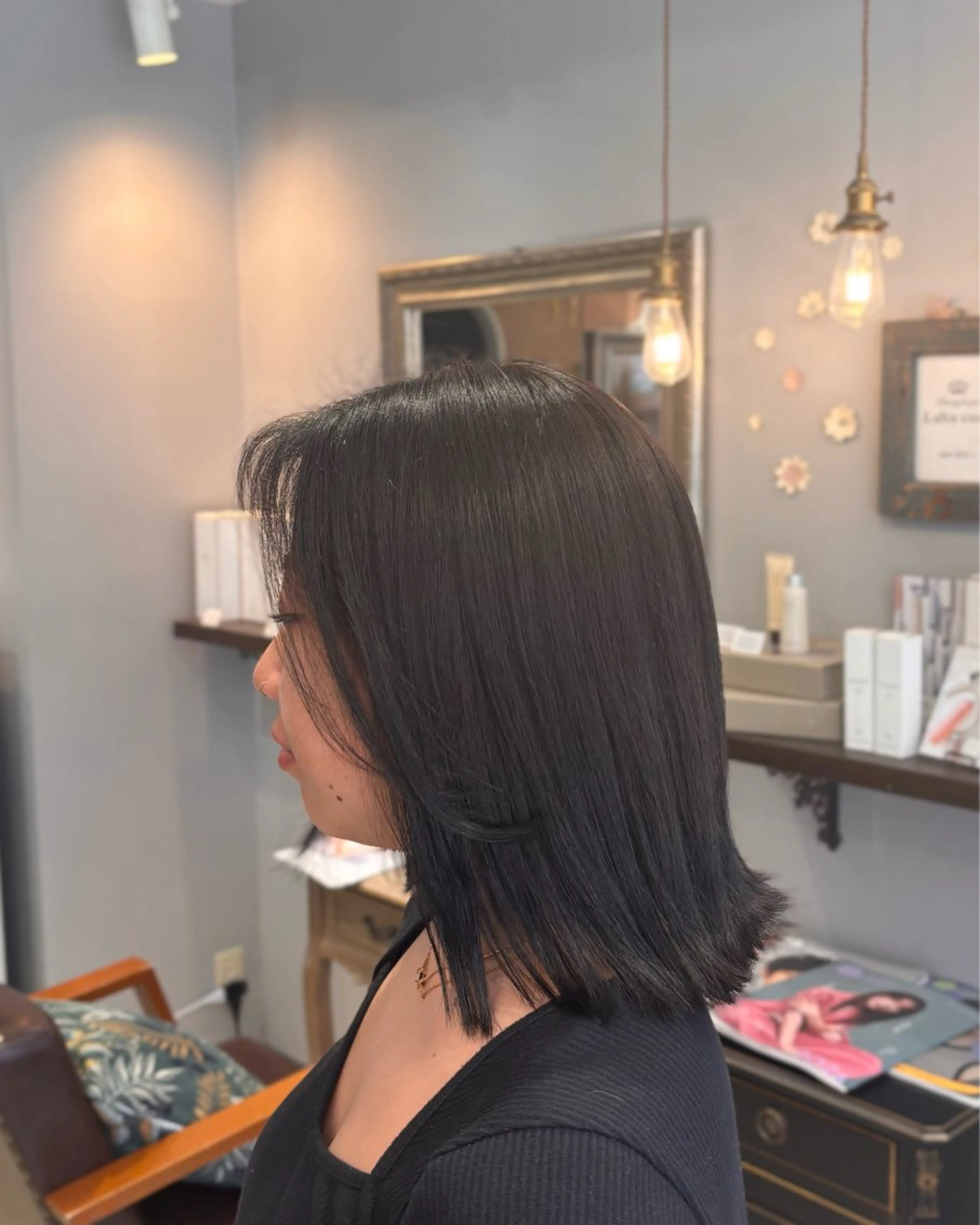 ミディアム カラー 🌱なゆみ🌱透明感 /ナチュラル/高宮のヘアスタイル