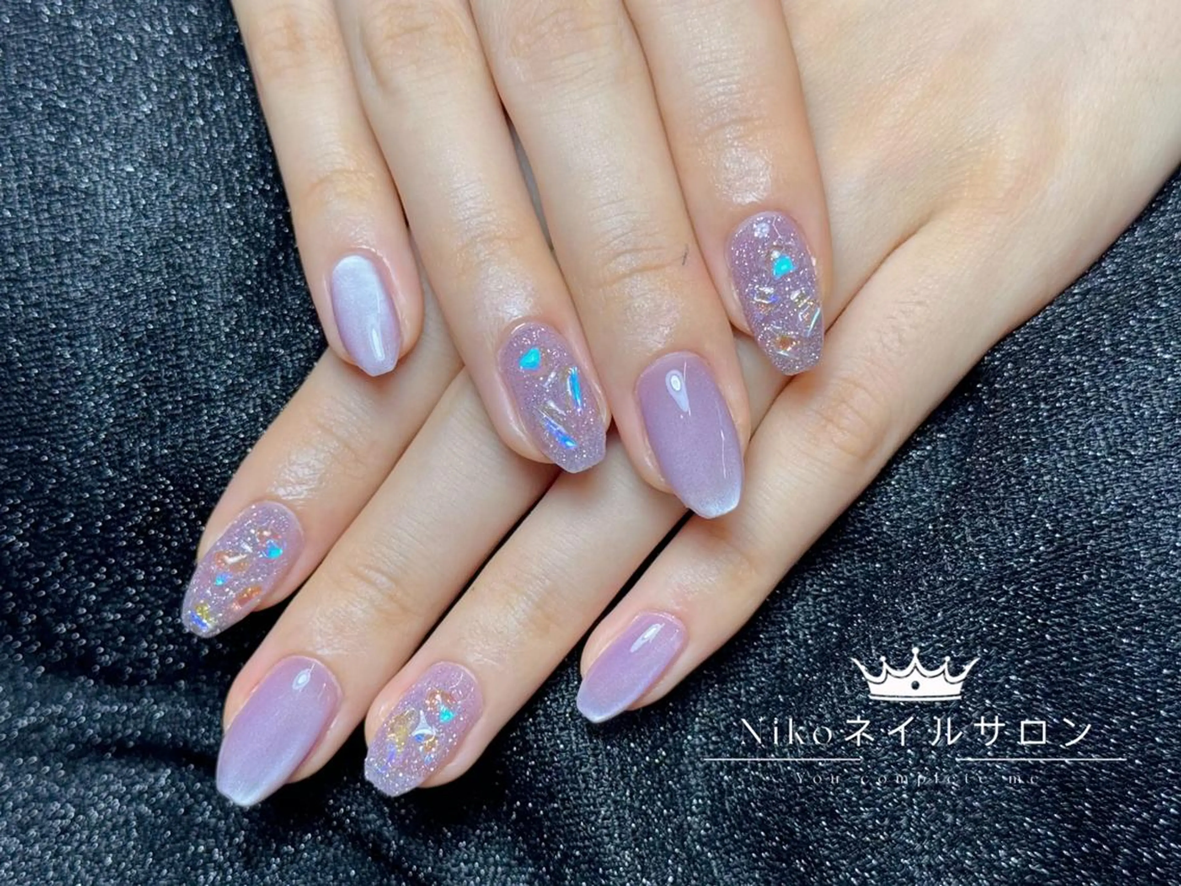 ネイル 長さ出し フットネイル フレンチネイル ジェルネイル ガラスフレンチ Niko ネイルサロン大宮店のネイルデザイン