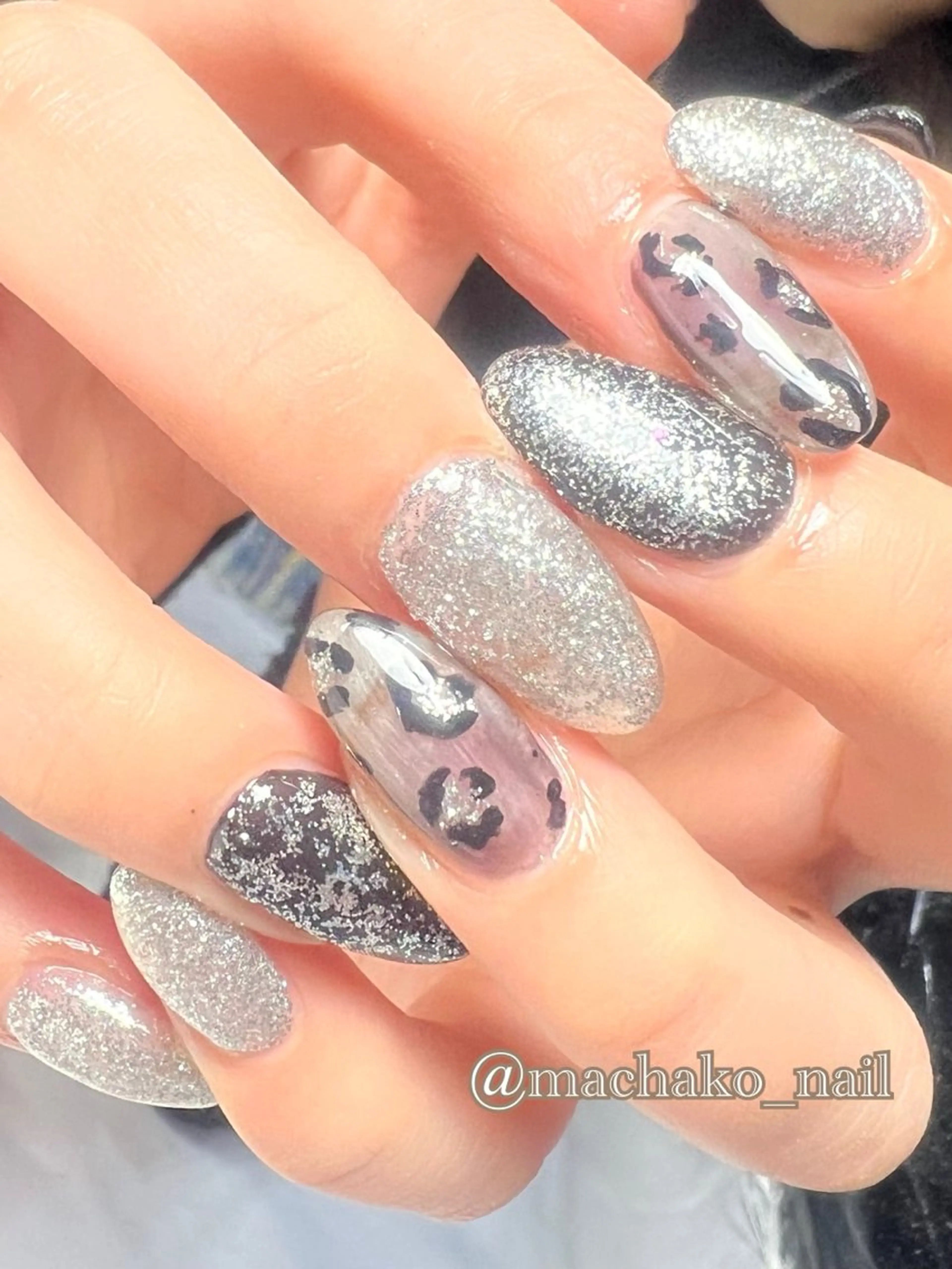 ネイル シルバー ハンドネイル トータルビューティー masakoのネイルデザイン
