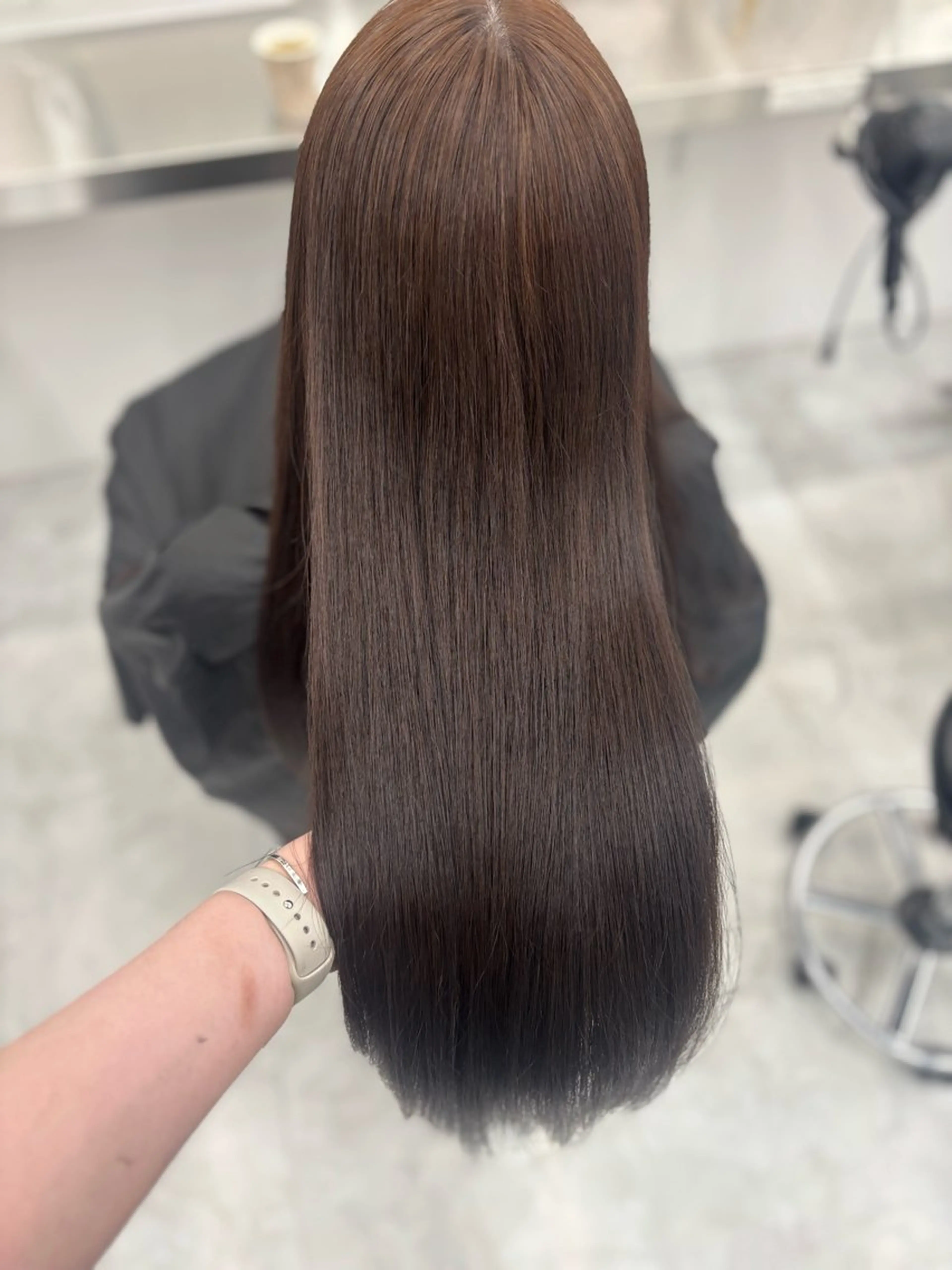 ロング カラー カット ヘアカラー 韓国風暗髪ヘア🤍 🫧MIREIのヘアスタイル