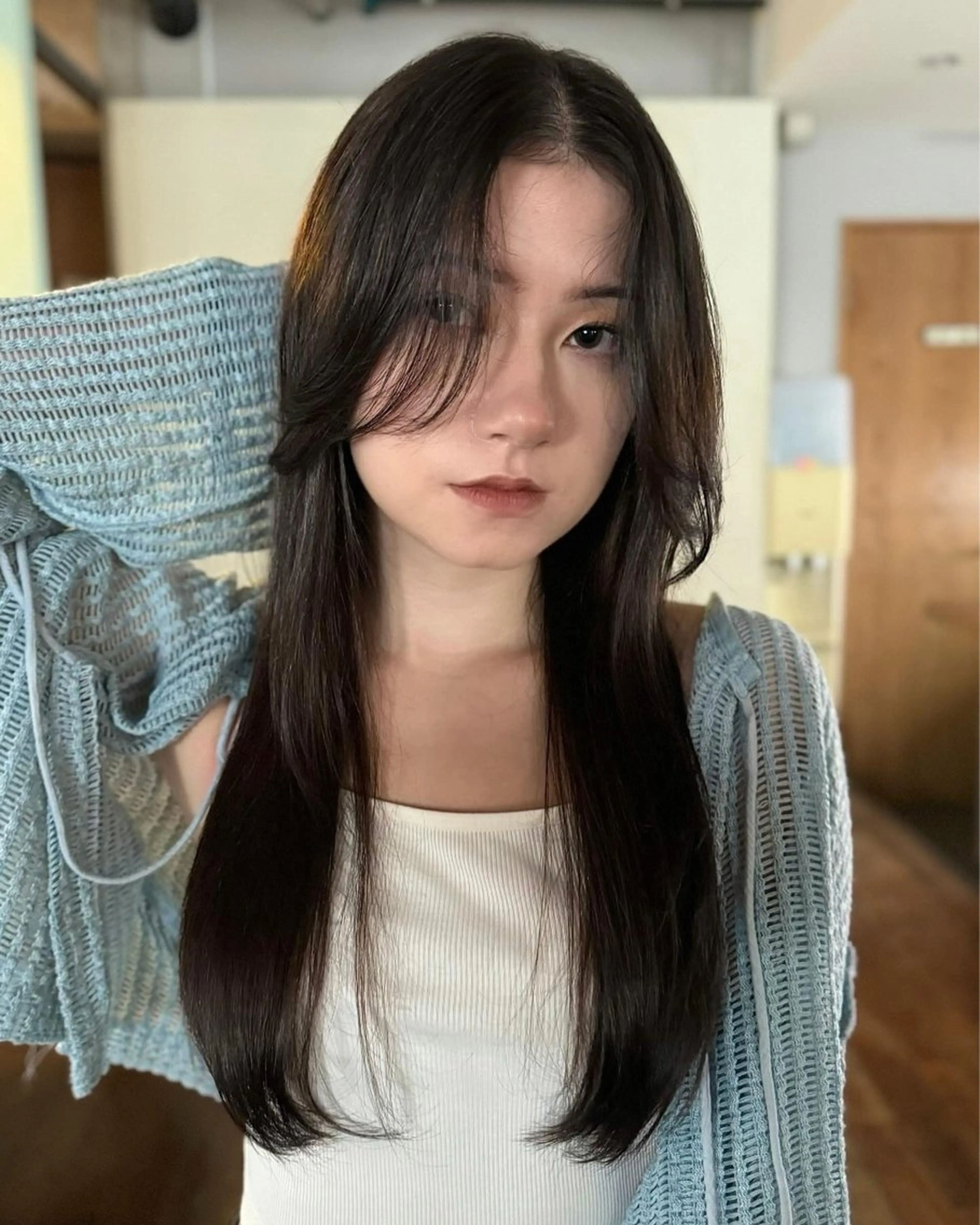 ロング NORA Journey所属・ブリーチカラー/ブロ ンドレイヤーカットのヘアスタイル