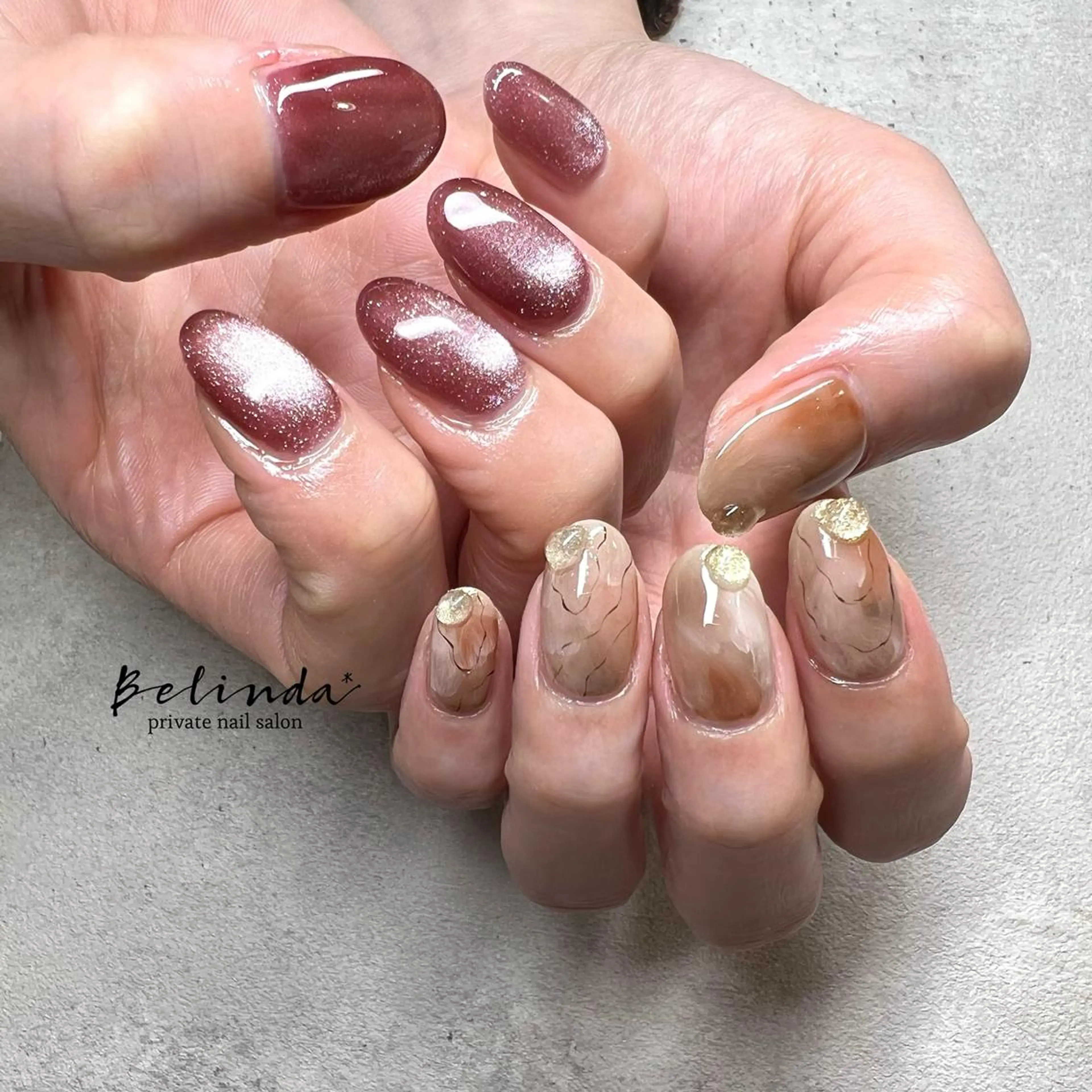 ネイル マグネットネイル ハンドネイル Belinda Nailのネイルデザイン