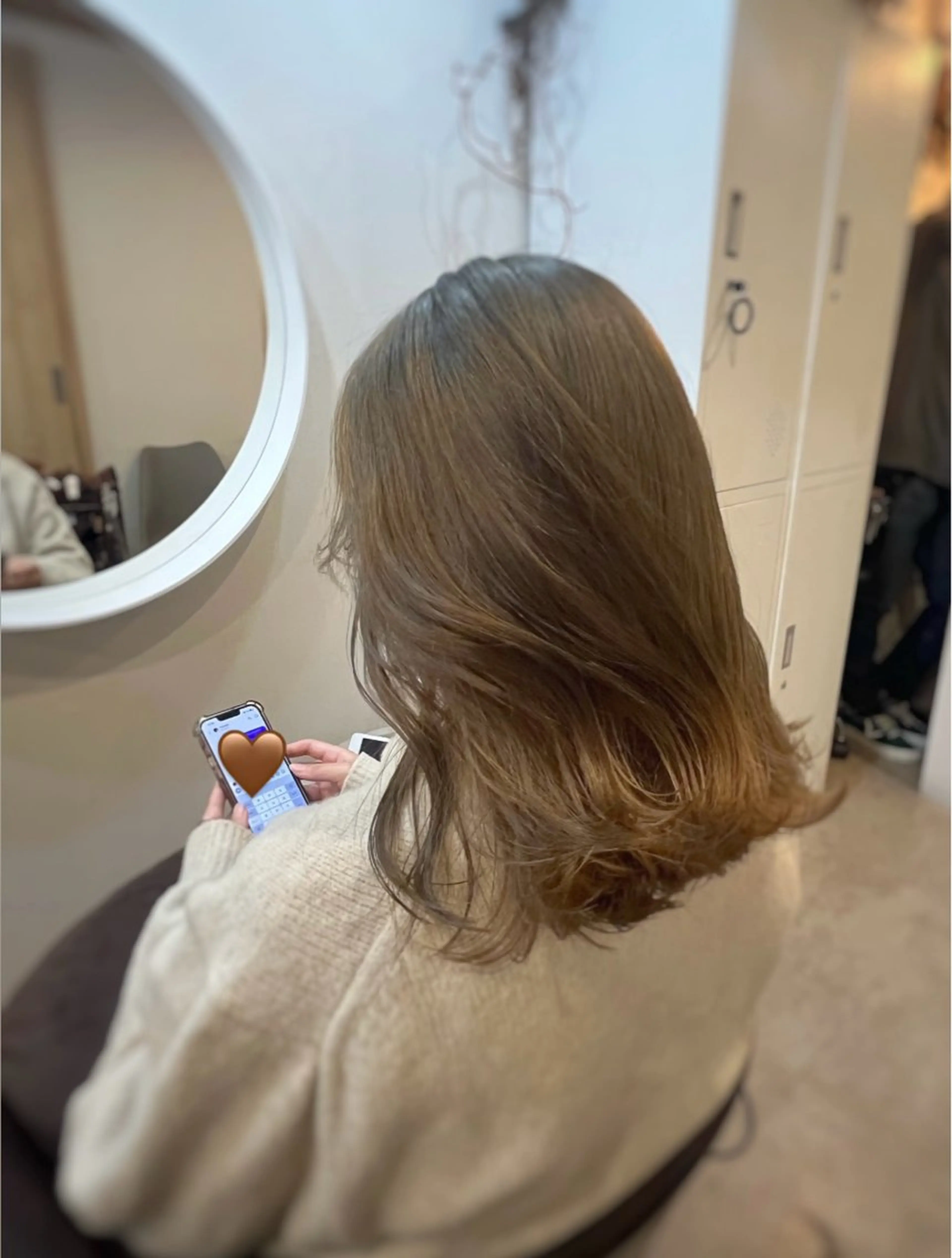 セミロング カラー カット ヘアカラー トリートメント 下石怜子/レイヤー/ 透明感カラーのヘアスタイル