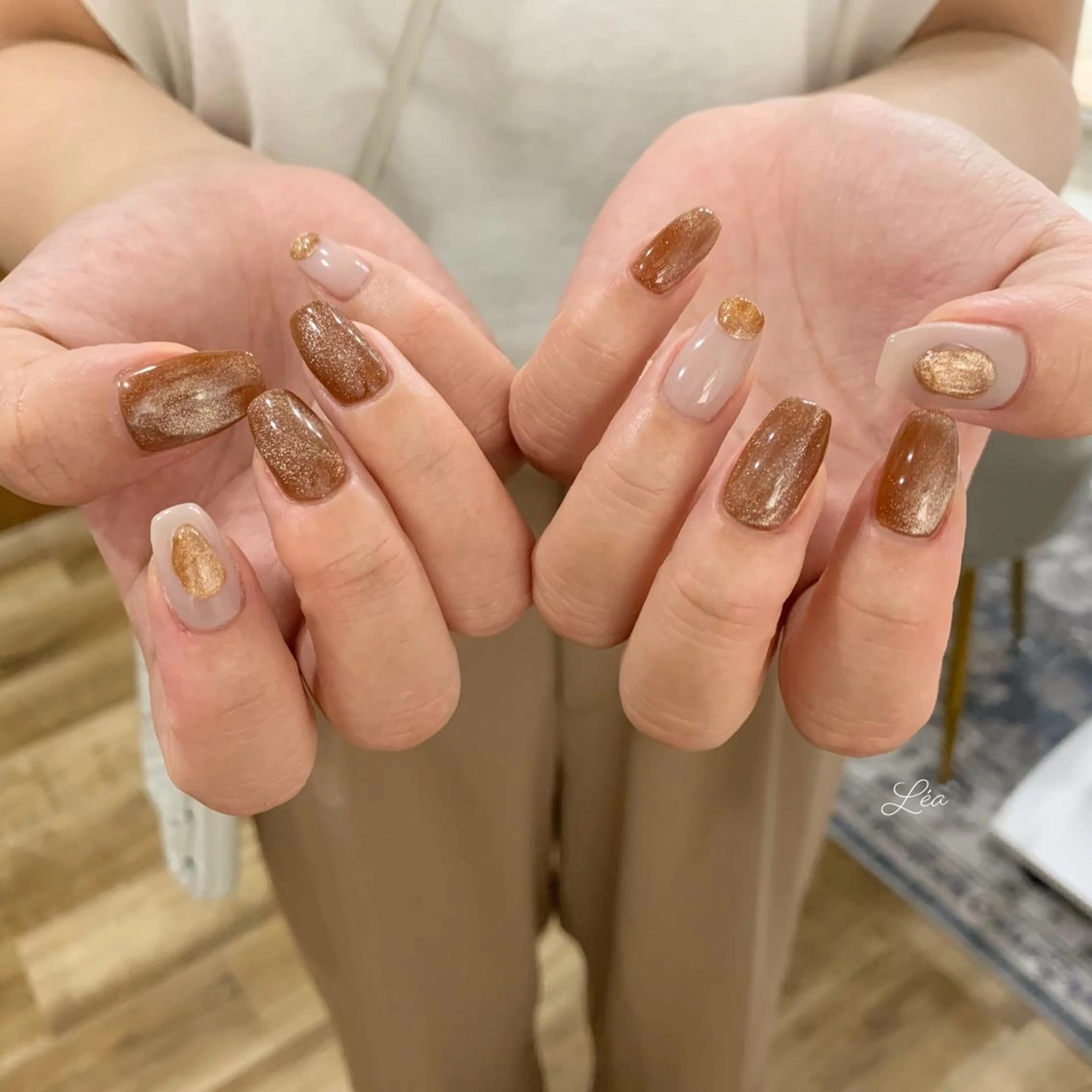 ネイル ジェルネイル 持ち込み パラジェル ソフトジェル Léa nailのネイルデザイン