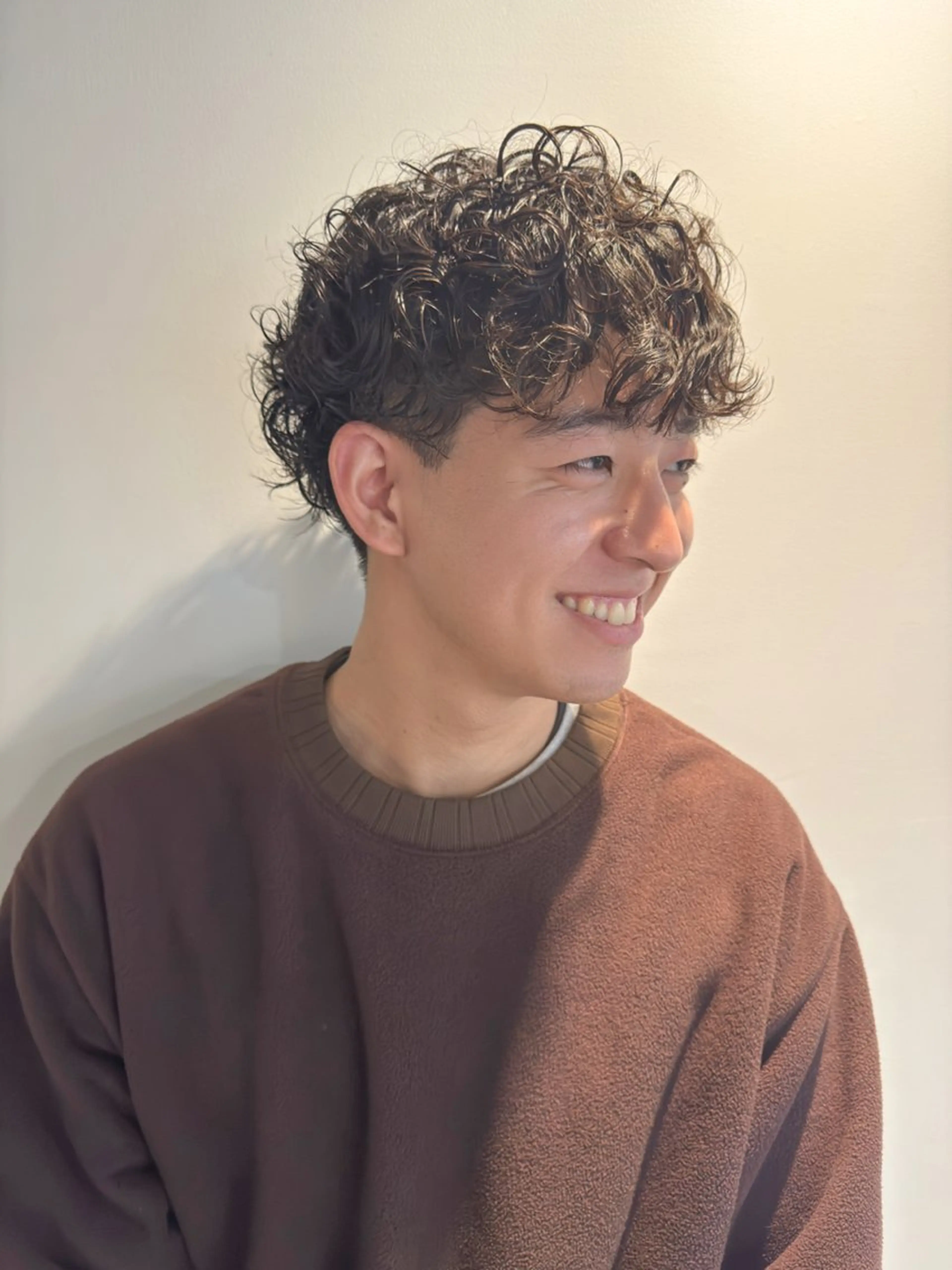 パーマ メンズ メンズパーマ saki/ハイトーン カラー/薬院のヘアスタイル