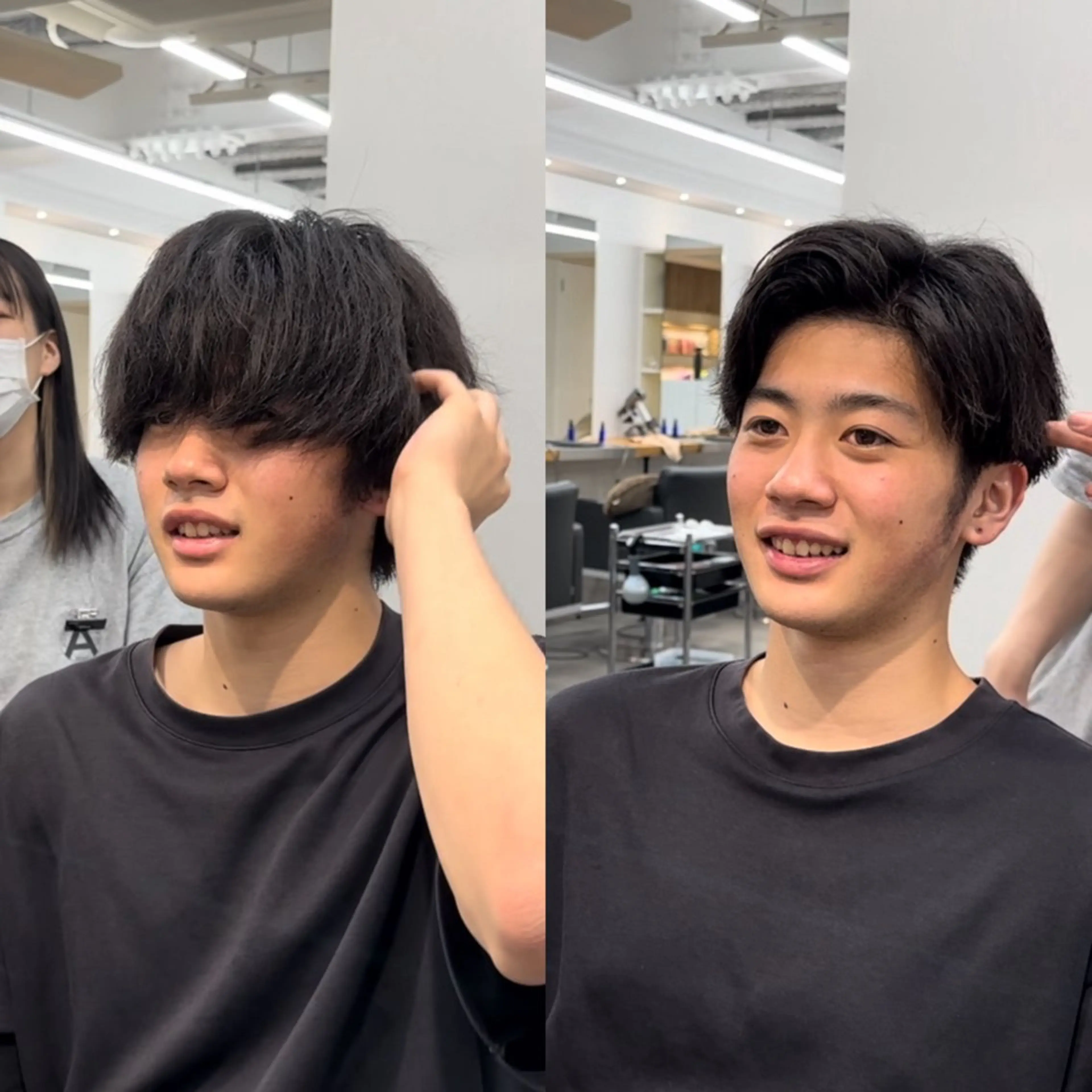 ショート メンズ 縮毛矯正 美容室のヘアスタイル