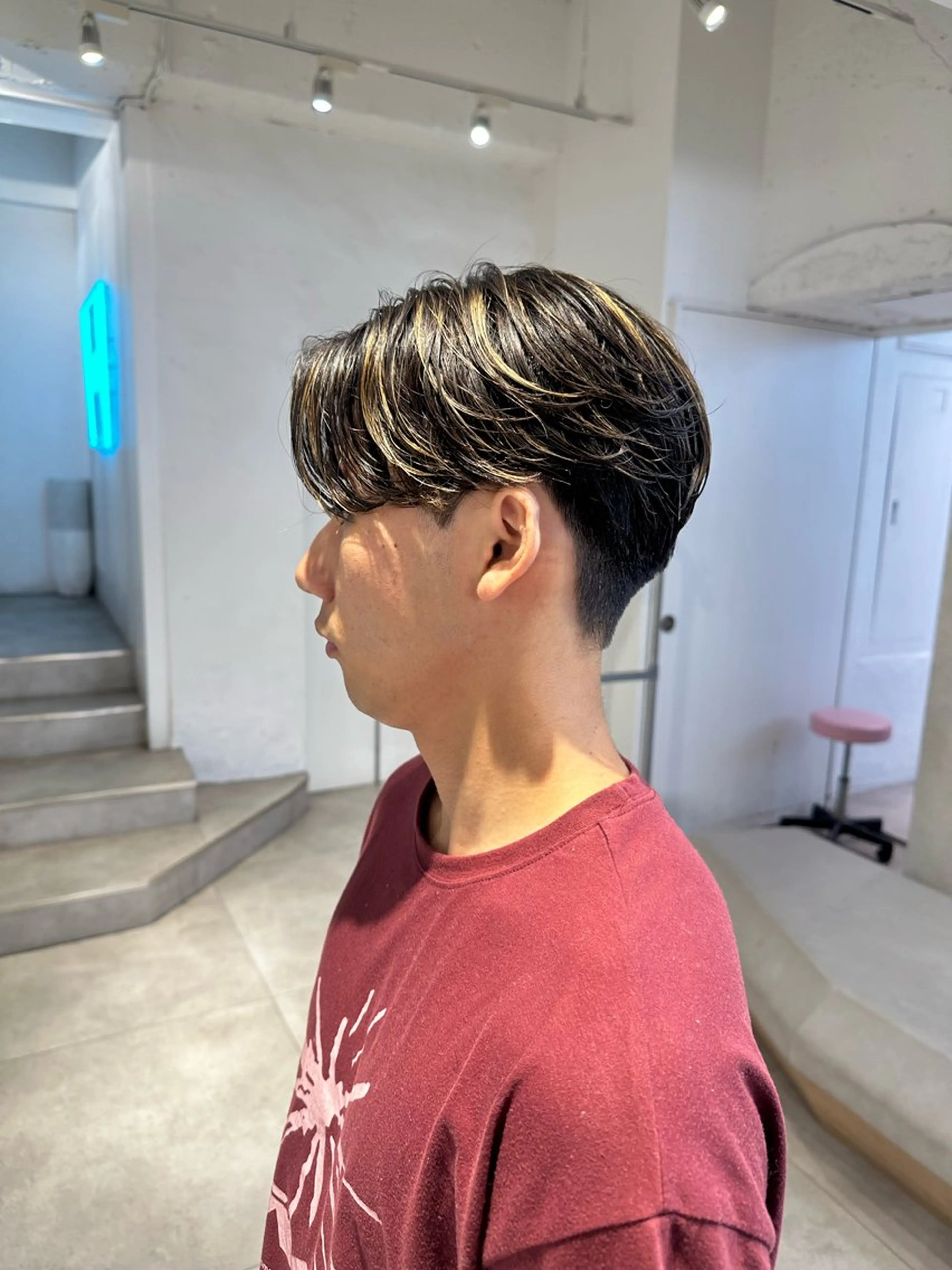 カラー メンズ ヘアカラー パーマ ハイトーン/パーマ/ メンズ / 櫻本🌐のヘアスタイル