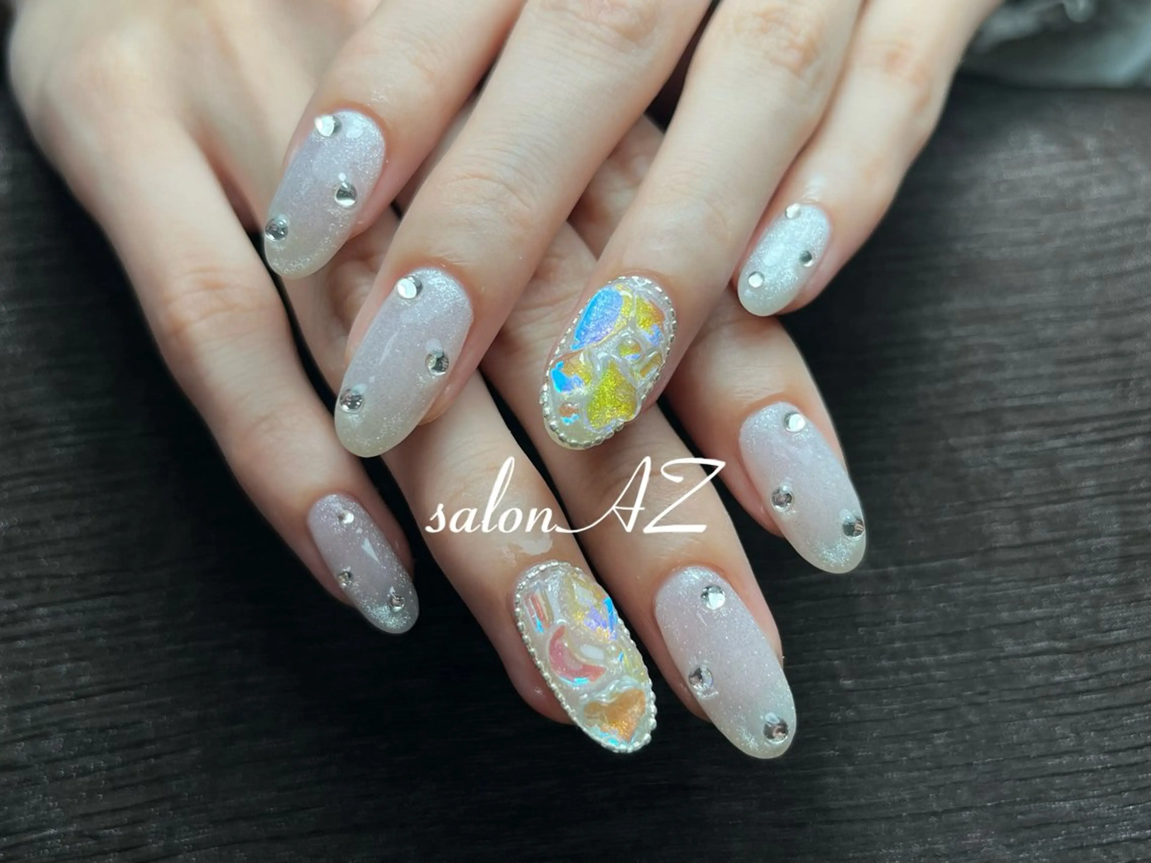 ネイル アートネイル 長さ出し フットネイル フレンチネイル ジェルネイル ハンドネイル salon AZのネイルデザイン