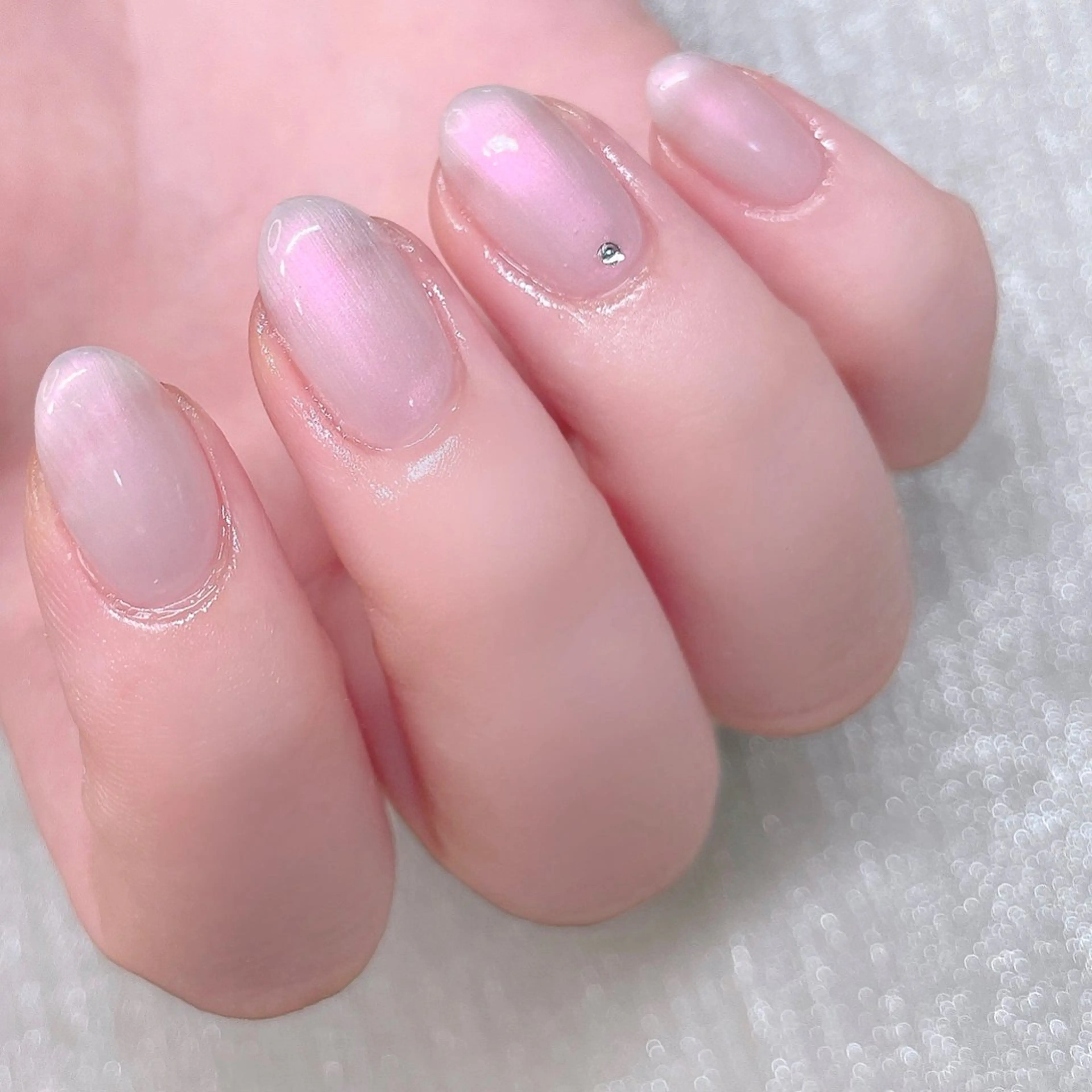 ネイル 長さ出し ストーンネイル ハンドネイル Nailist SUZU所属・Nailist suzuのネイルデザイン