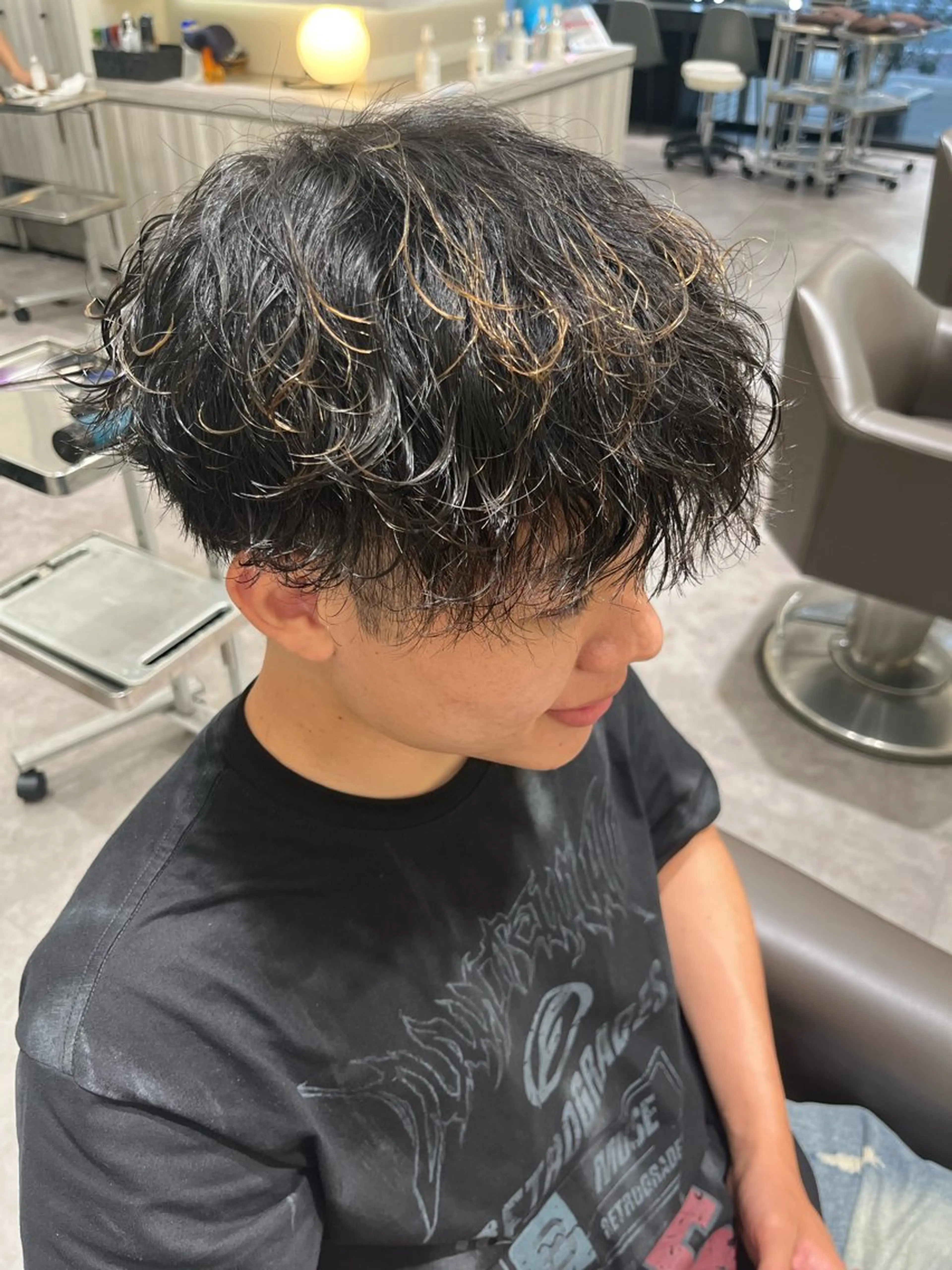 パーマ メンズ メンズパーマ 波巻きパーマ 吉見 涼のヘアスタイル