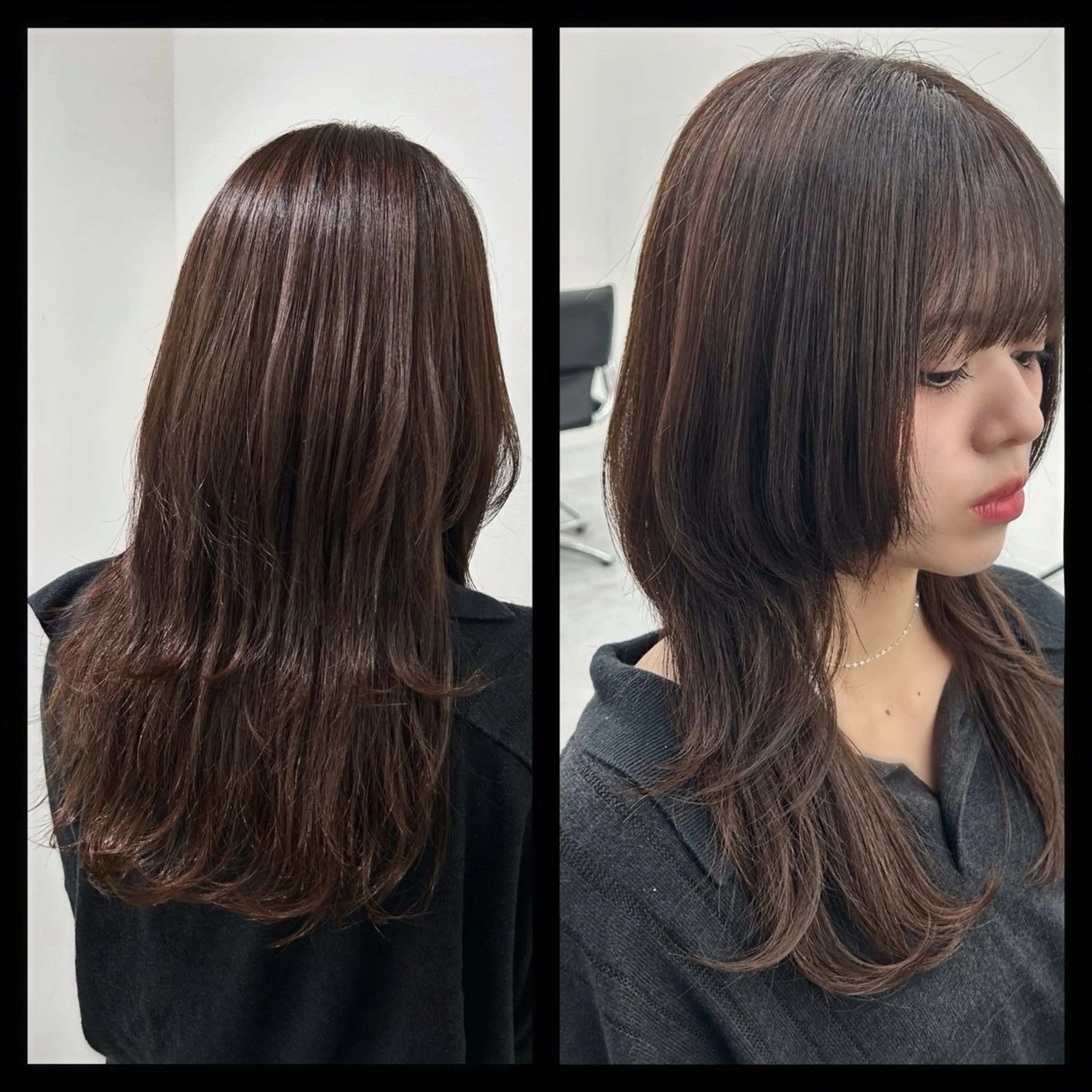 ロング 顔周りカット レイヤーカット ♠️Anli♠️ KOTA🐈‍⬛のヘアスタイル