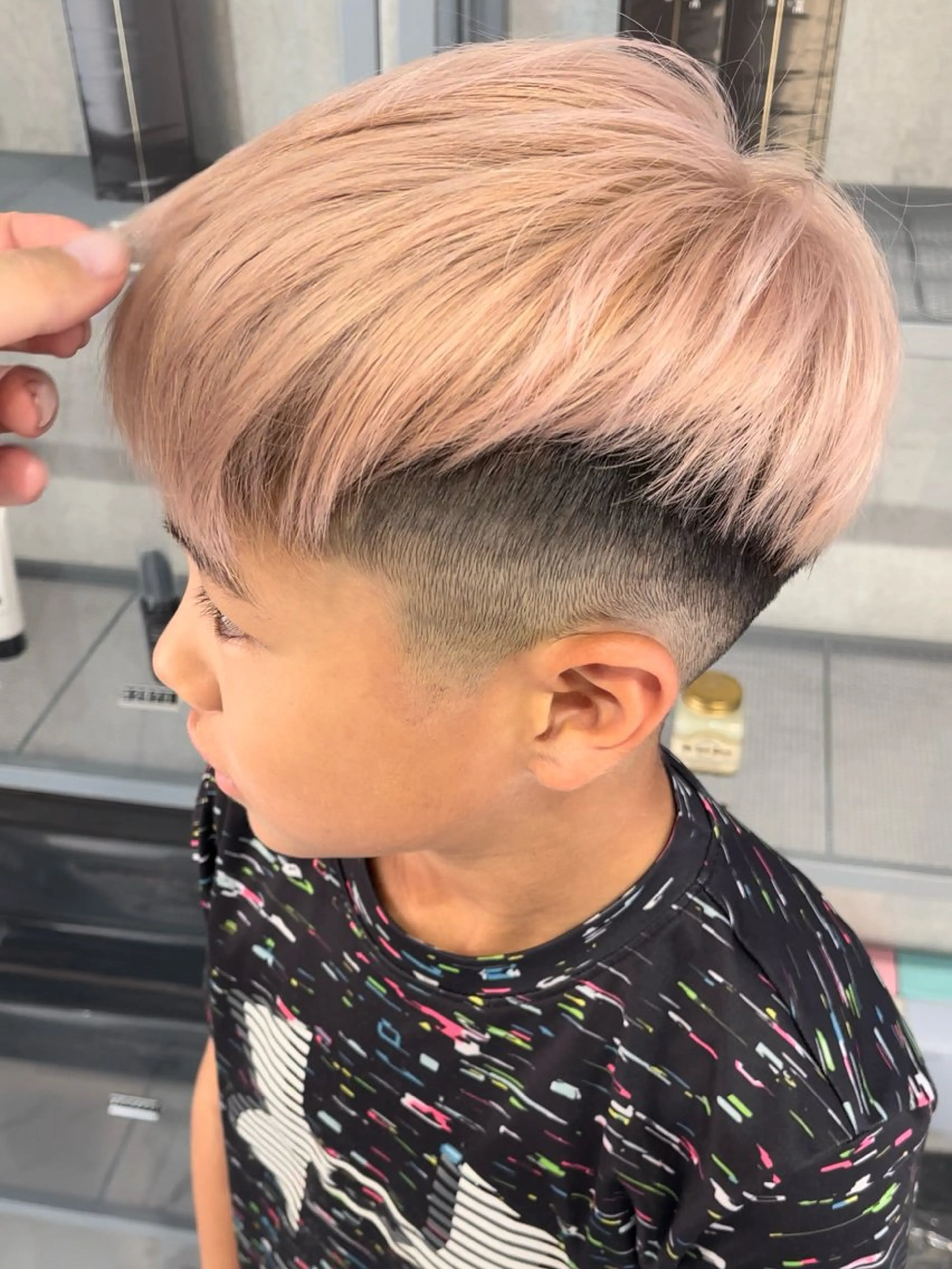 ショート カラー ヘアアレンジ ショートボブ バレイヤージュ ブリーチ ケアブリーチ デザインカラー アンドウ ユウ/ レイヤーカット/韓国のヘアスタイル