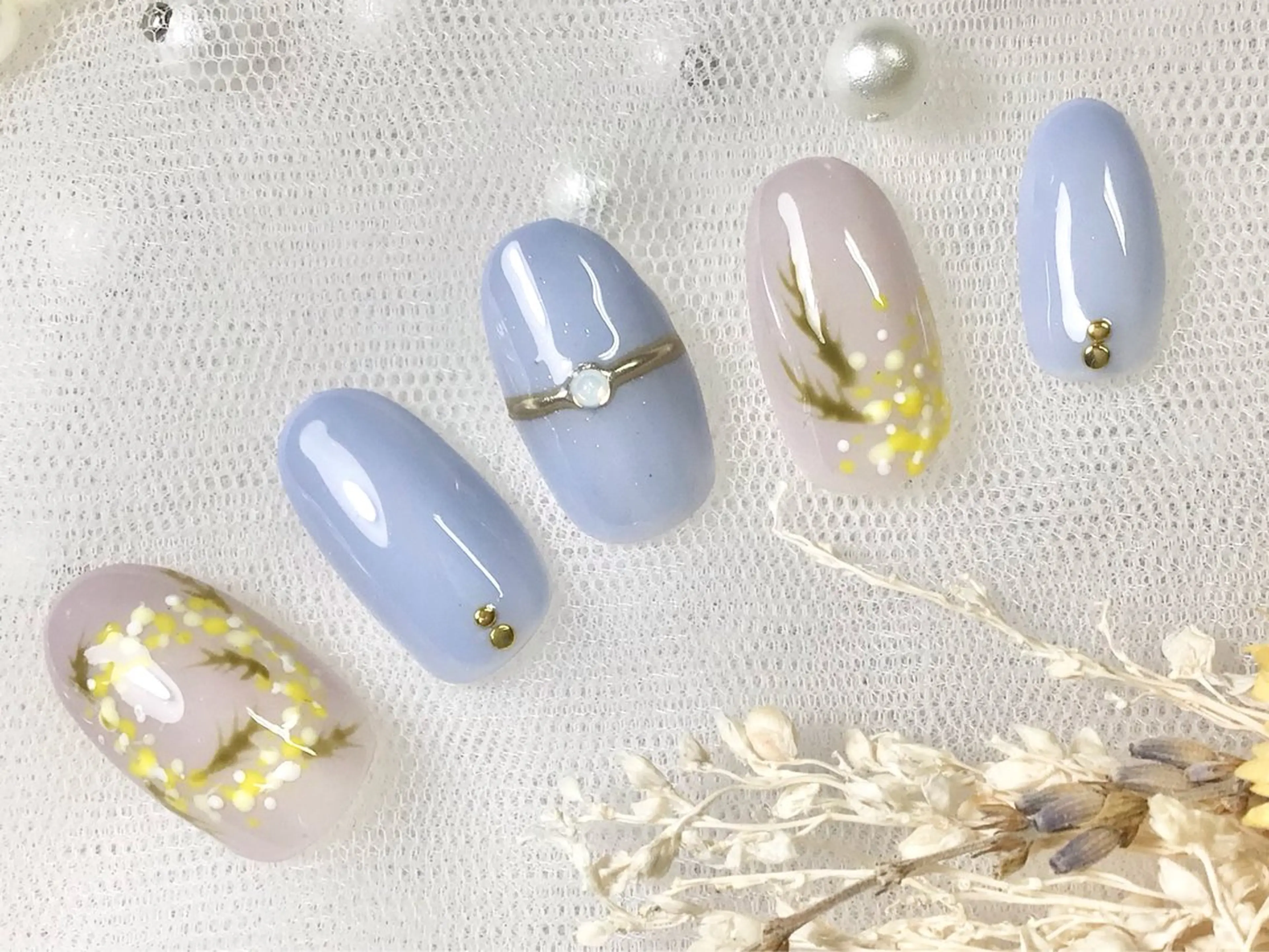 ネイル ハンドネイル ネイルPetit Ribbonのネイルデザイン