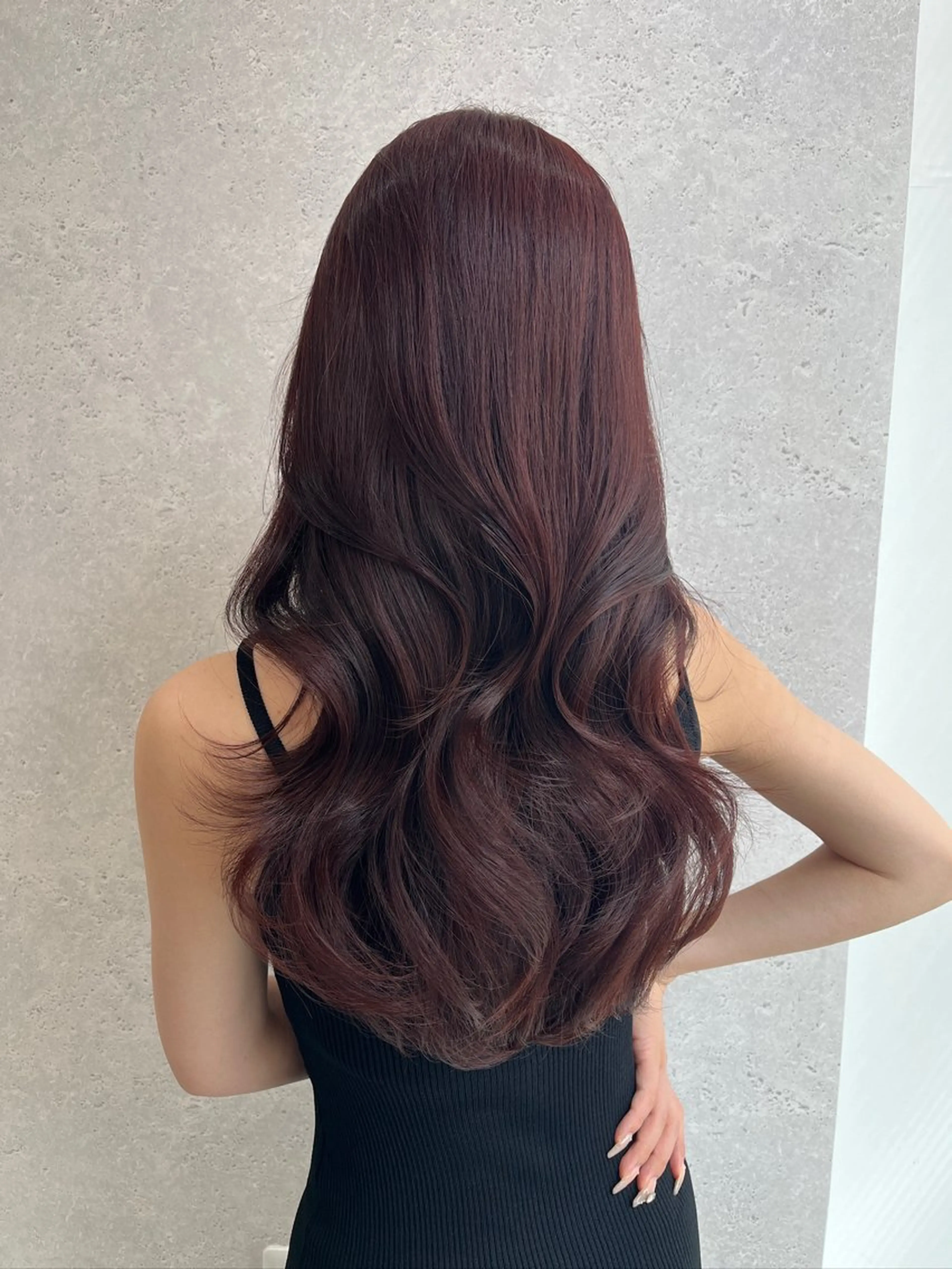 セミロング カラー ヘアカラー トリートメント ヘッドスパ ヘアセット 大人っぽ♡上品な暖色 ♡ブリーチなし♡のヘアスタイル