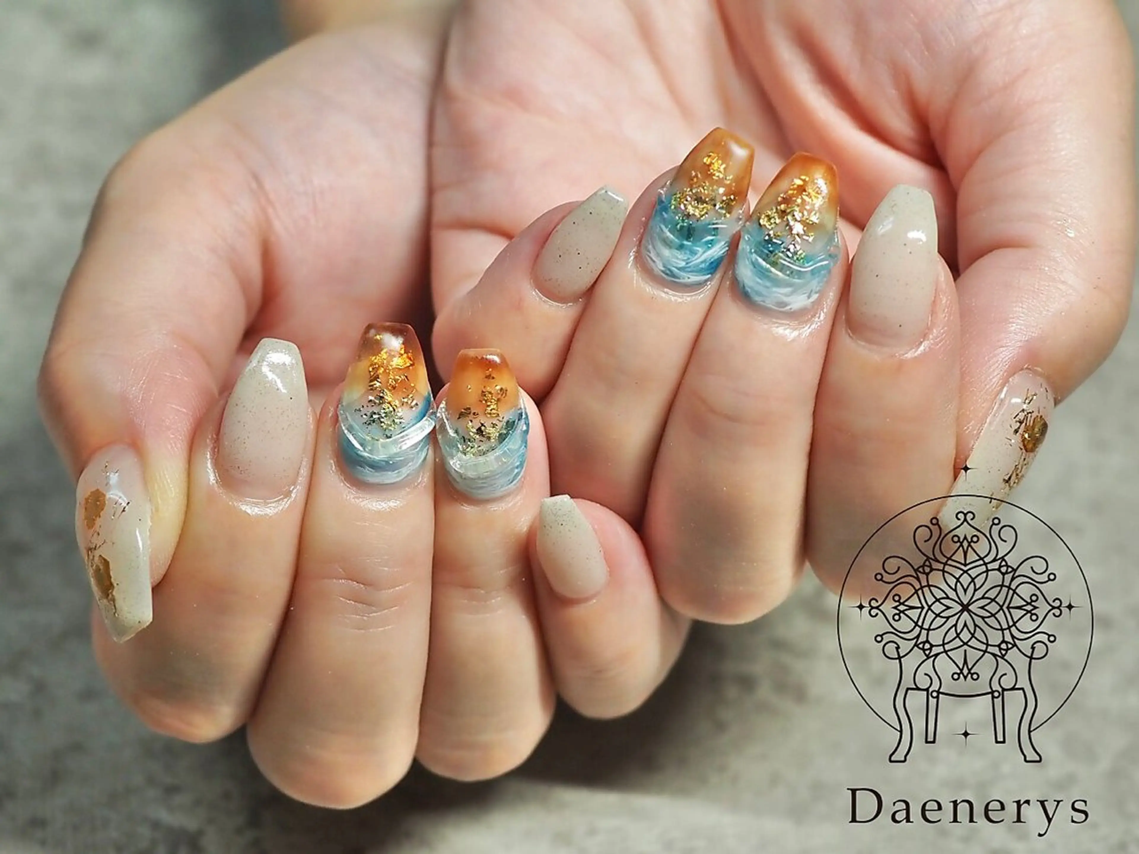 ネイル アートネイル ニュアンスネイル ハンドネイル Daenerys    nail&eyelash所属・Daenerys 愛のネイルデザイン