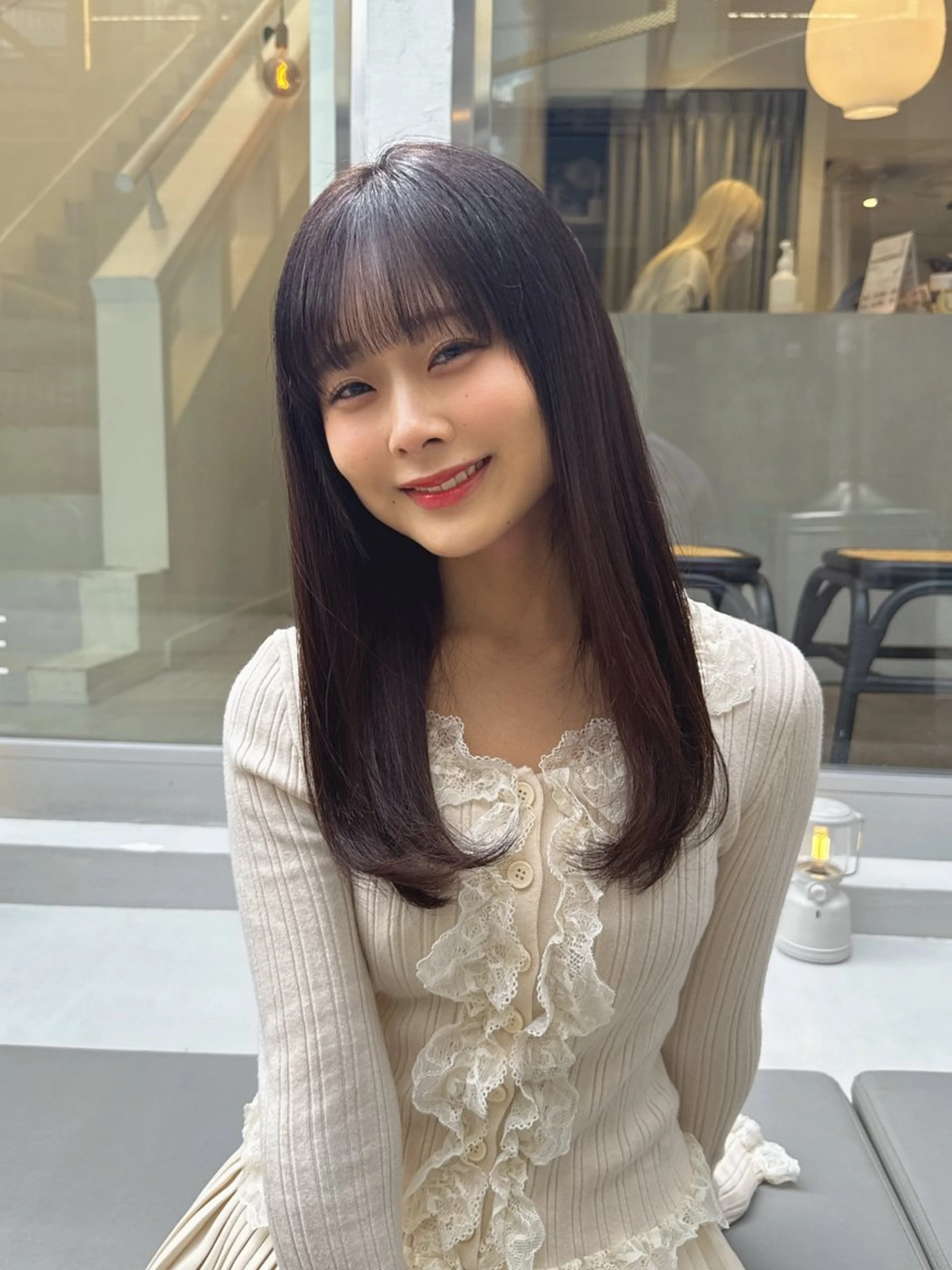 ミディアム カラー 黒髪 ブリーチ 透明感カラー ブリーチなしカラー 卒業式のヘアスタイル カット ヘアカラー トリートメント 💎透明感カラー特化 💎TAISEIのヘアスタイル