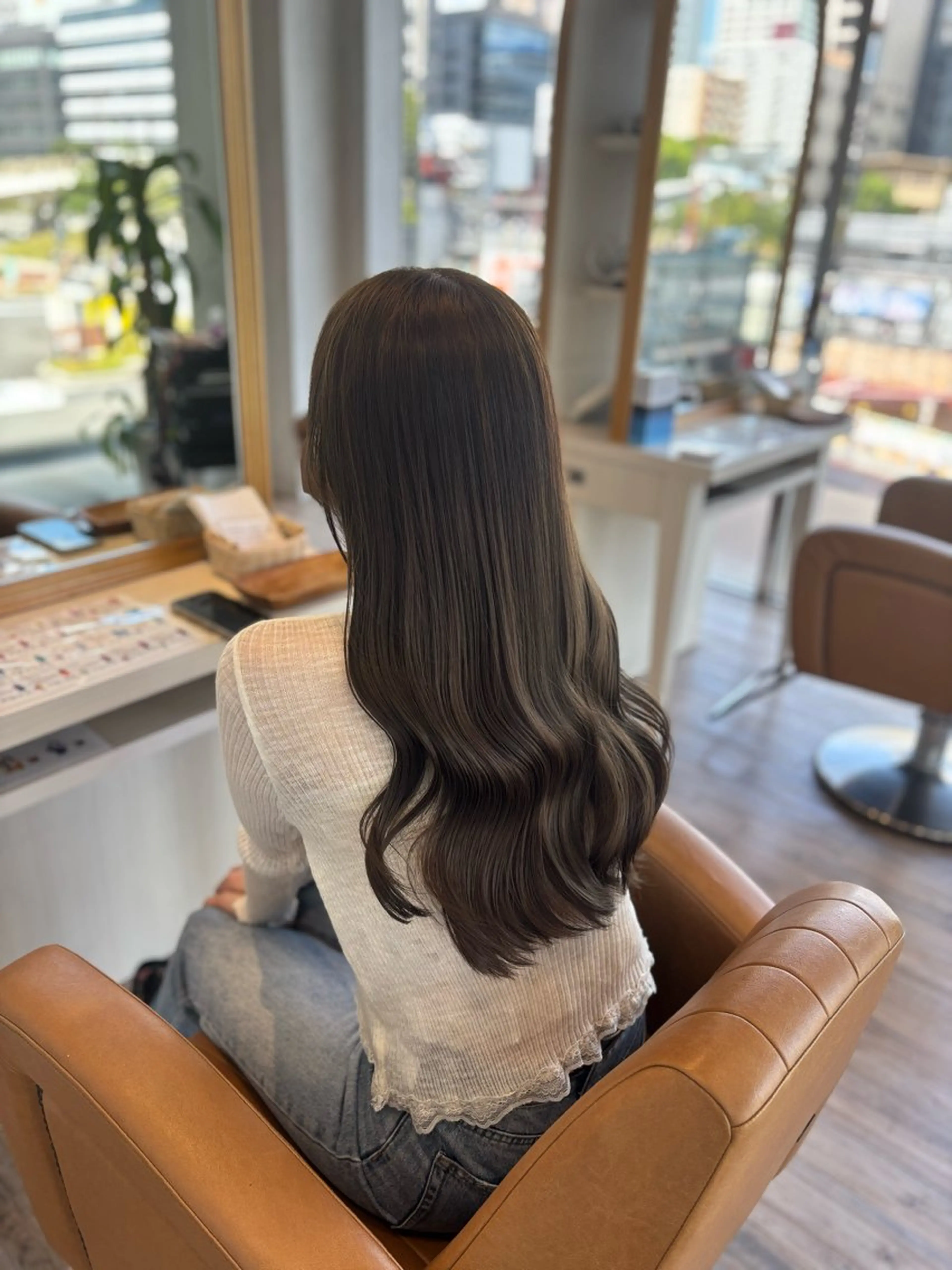 ロング カラー ヘアカラー トリートメント yui🥀/ボブ /暖色/レディースのヘアスタイル