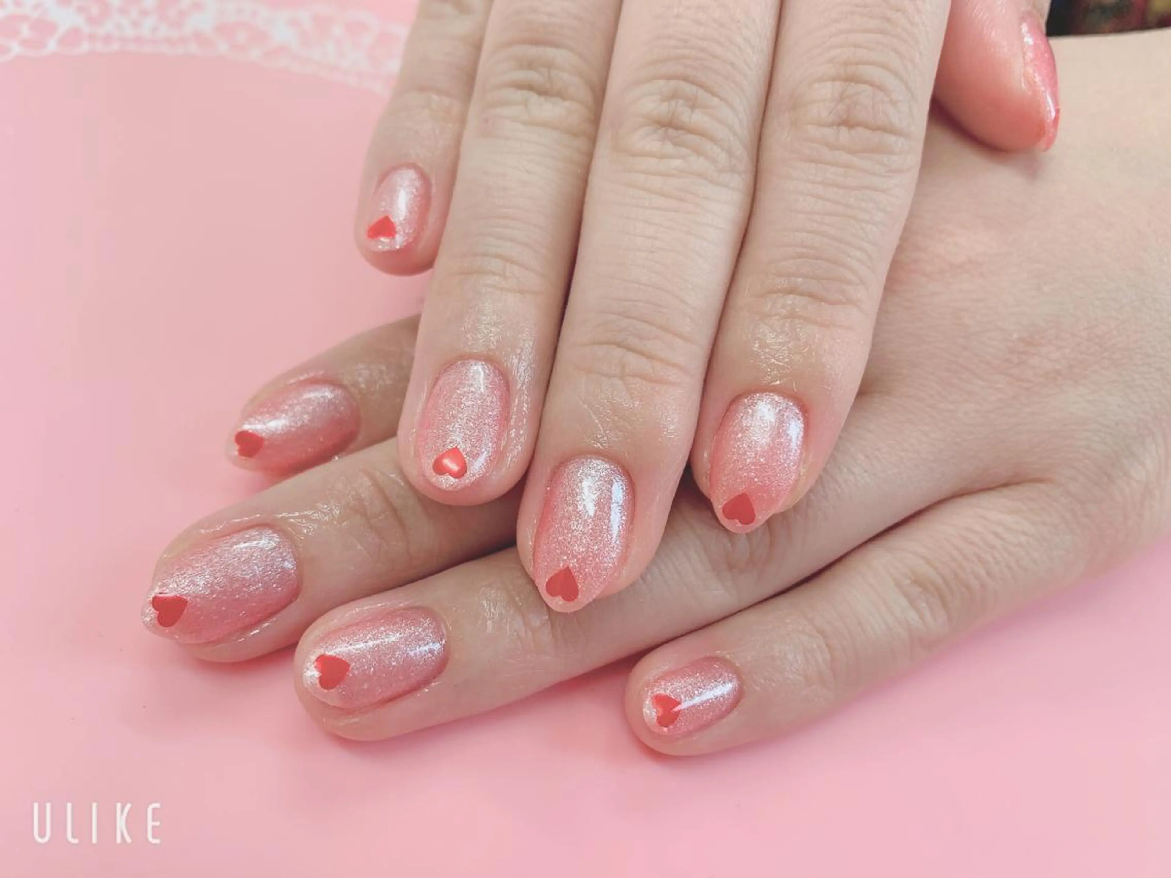 ネイル ハート ハンドネイル Embellir ♡鏡味のその他イメージ