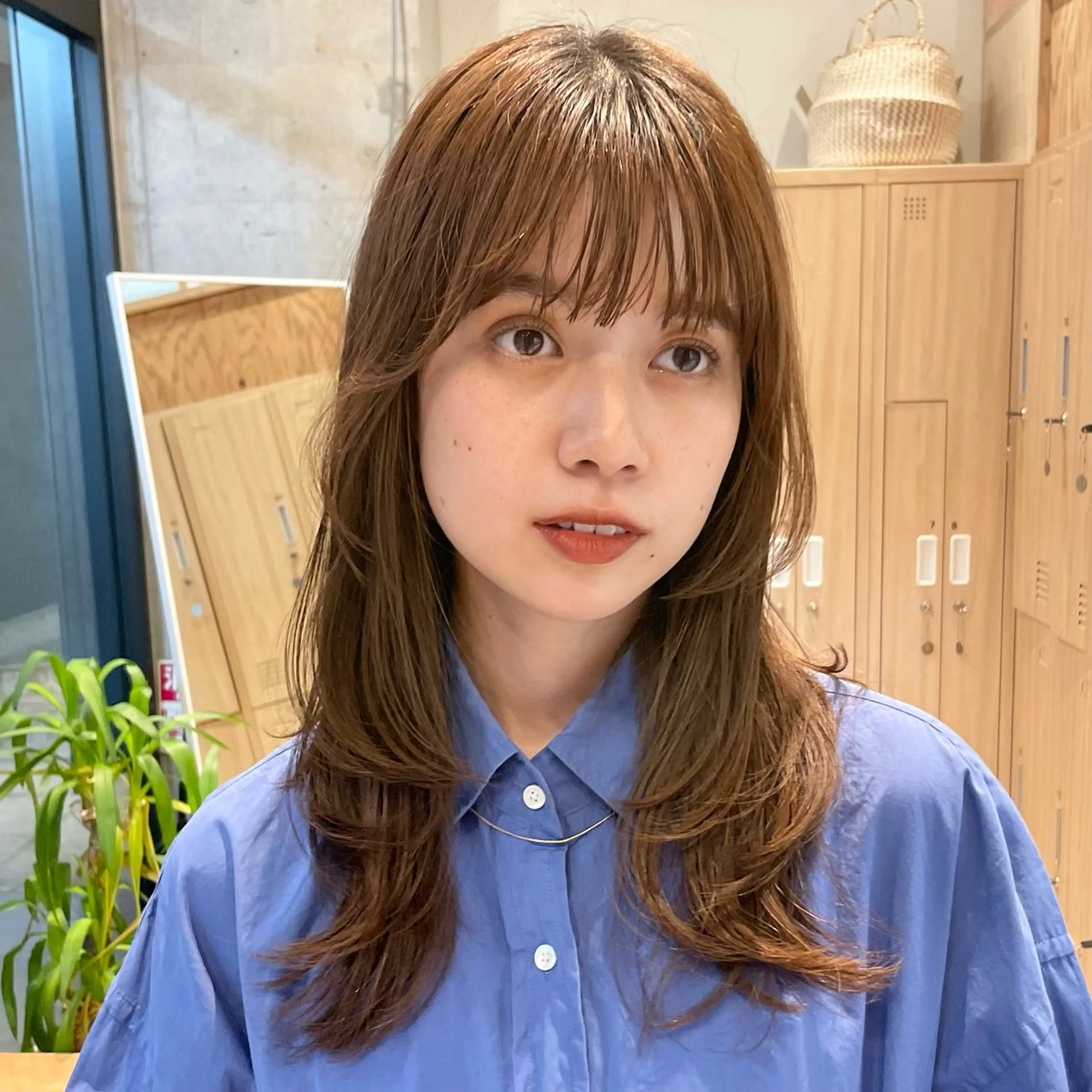 ミディアム カット ヘアカラー トリートメント 似合わせ/ベージュ /レイヤー/りほ🤍のヘアスタイル