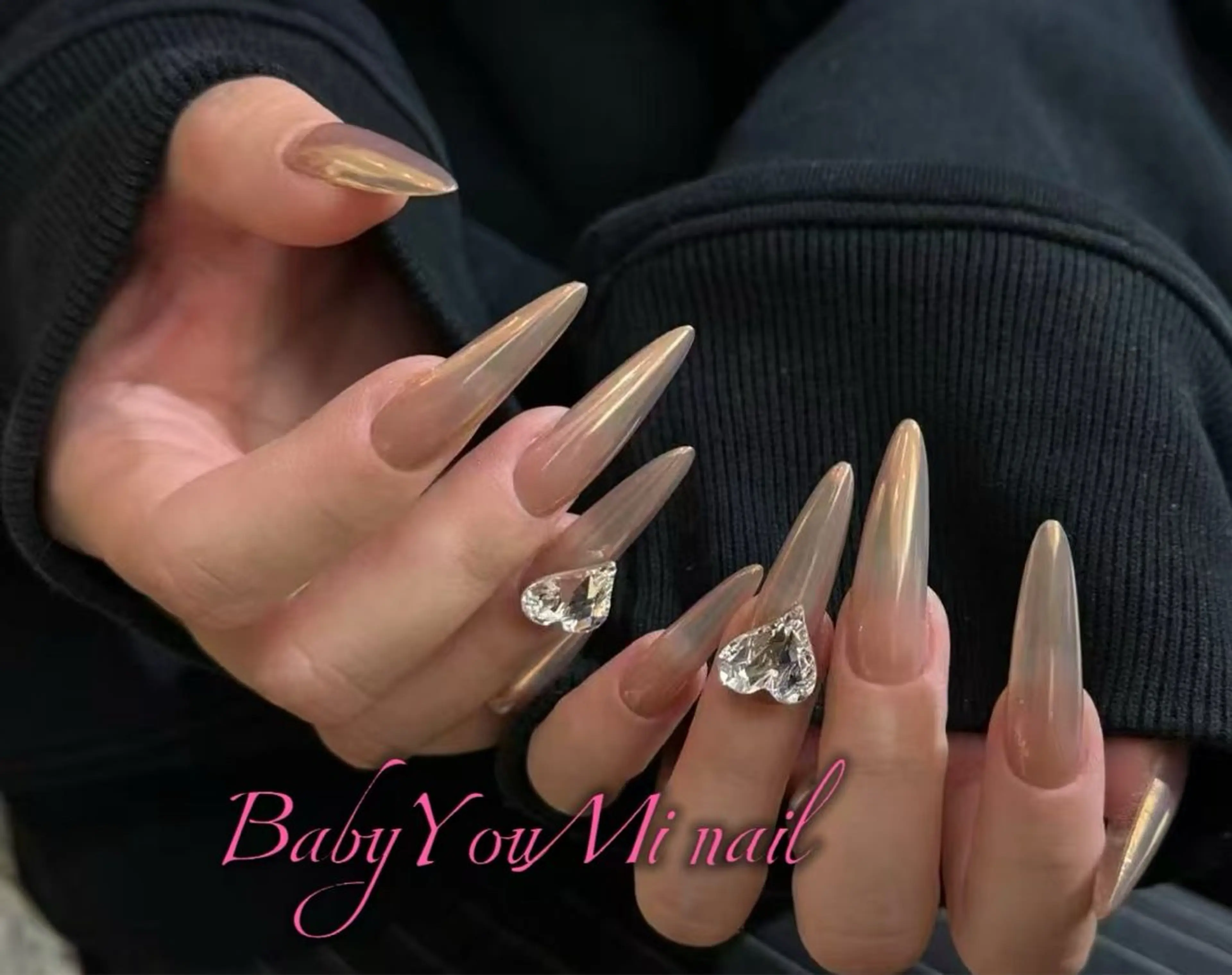 ネイル オーロラネイル 成人式 フットネイル フレンチネイル ジェルネイル ハンドネイル BabyYouMi nailのネイルデザイン