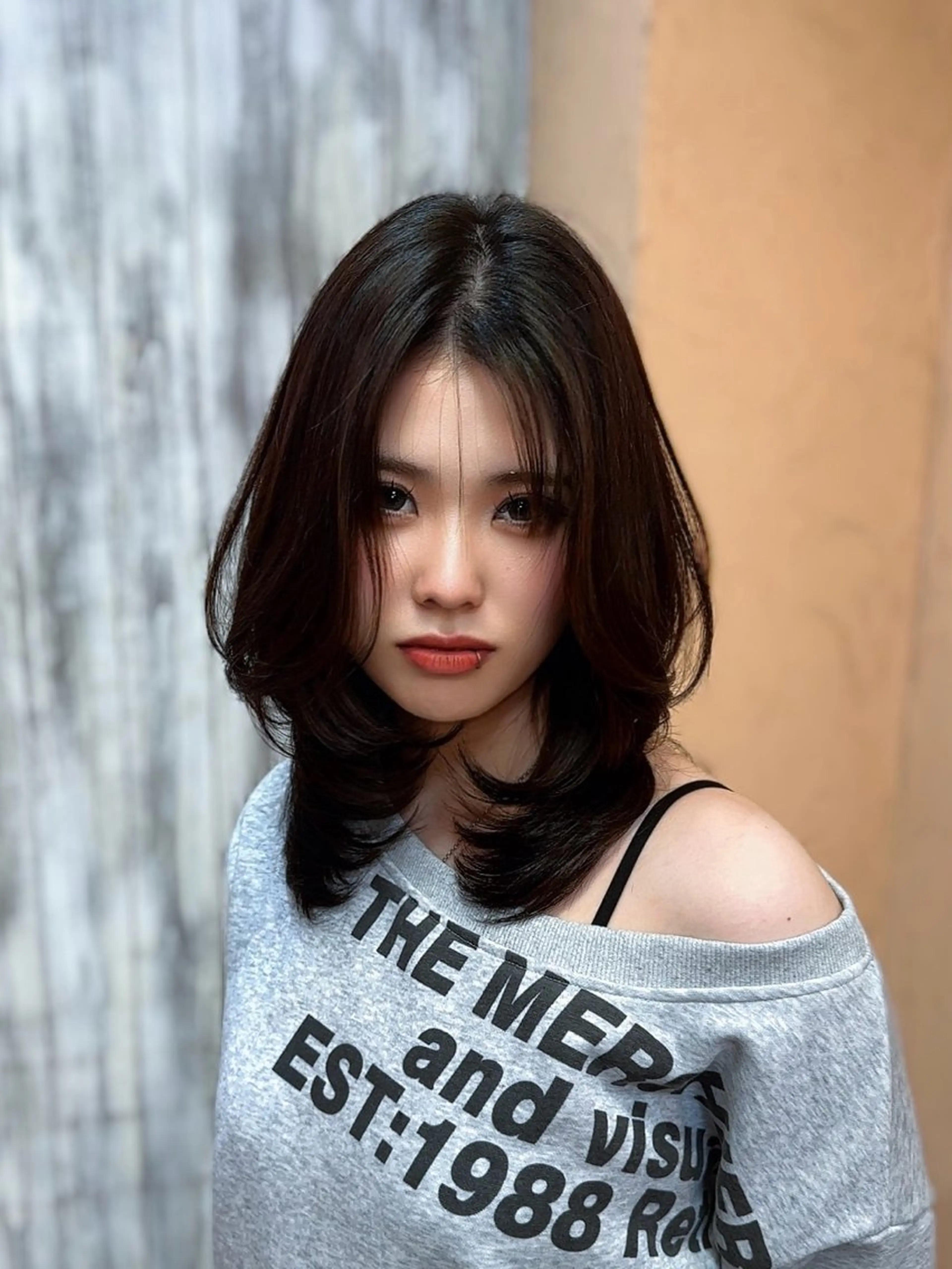 ミディアム ブリーチ🩵レイヤー Maho🐻‍❄️のヘアスタイル