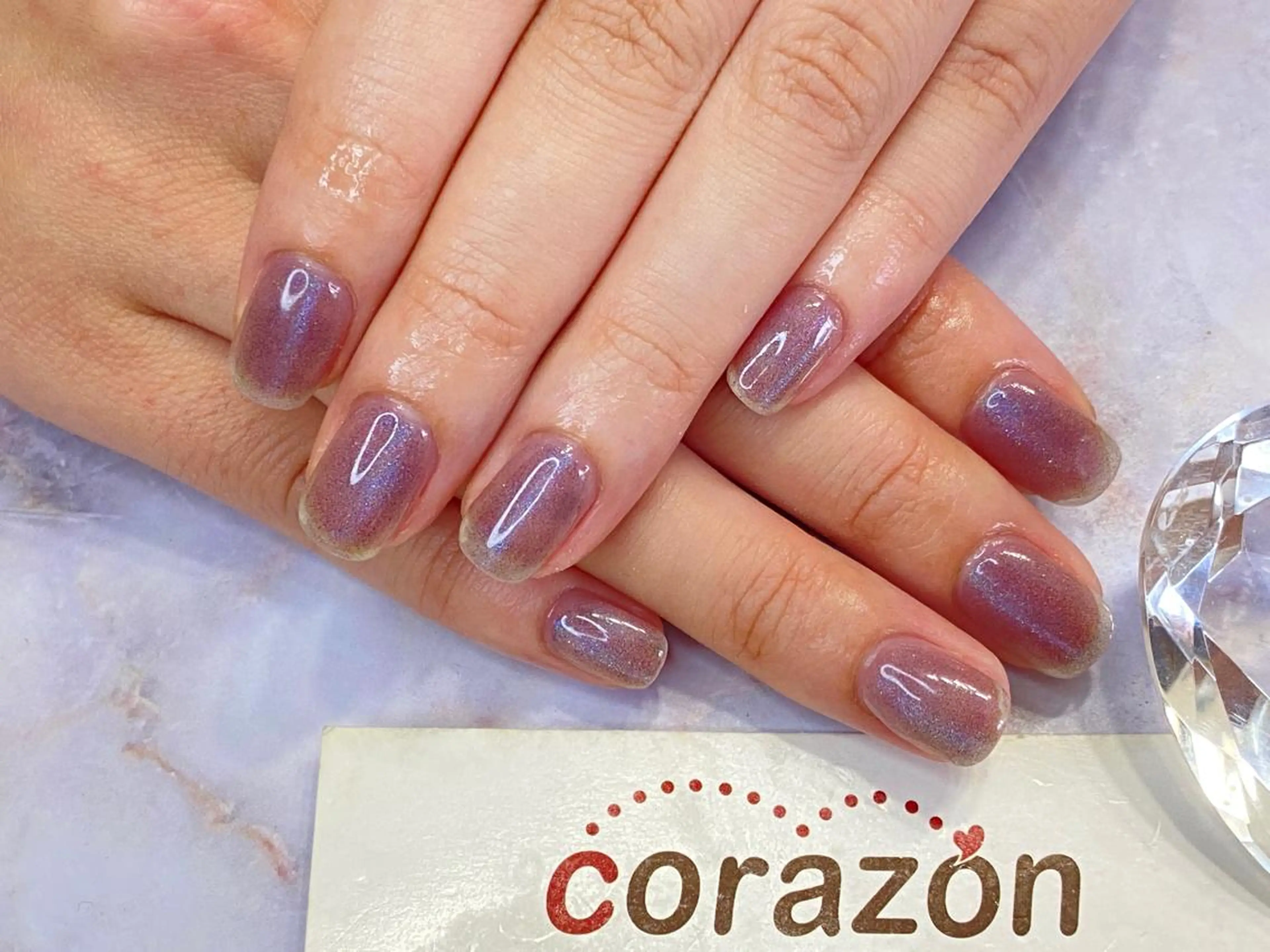 ネイル ジェルネイル マグネットネイル ワンカラーネイル ハンドネイル corazon所属・ネイリスト aicoのネイルデザイン