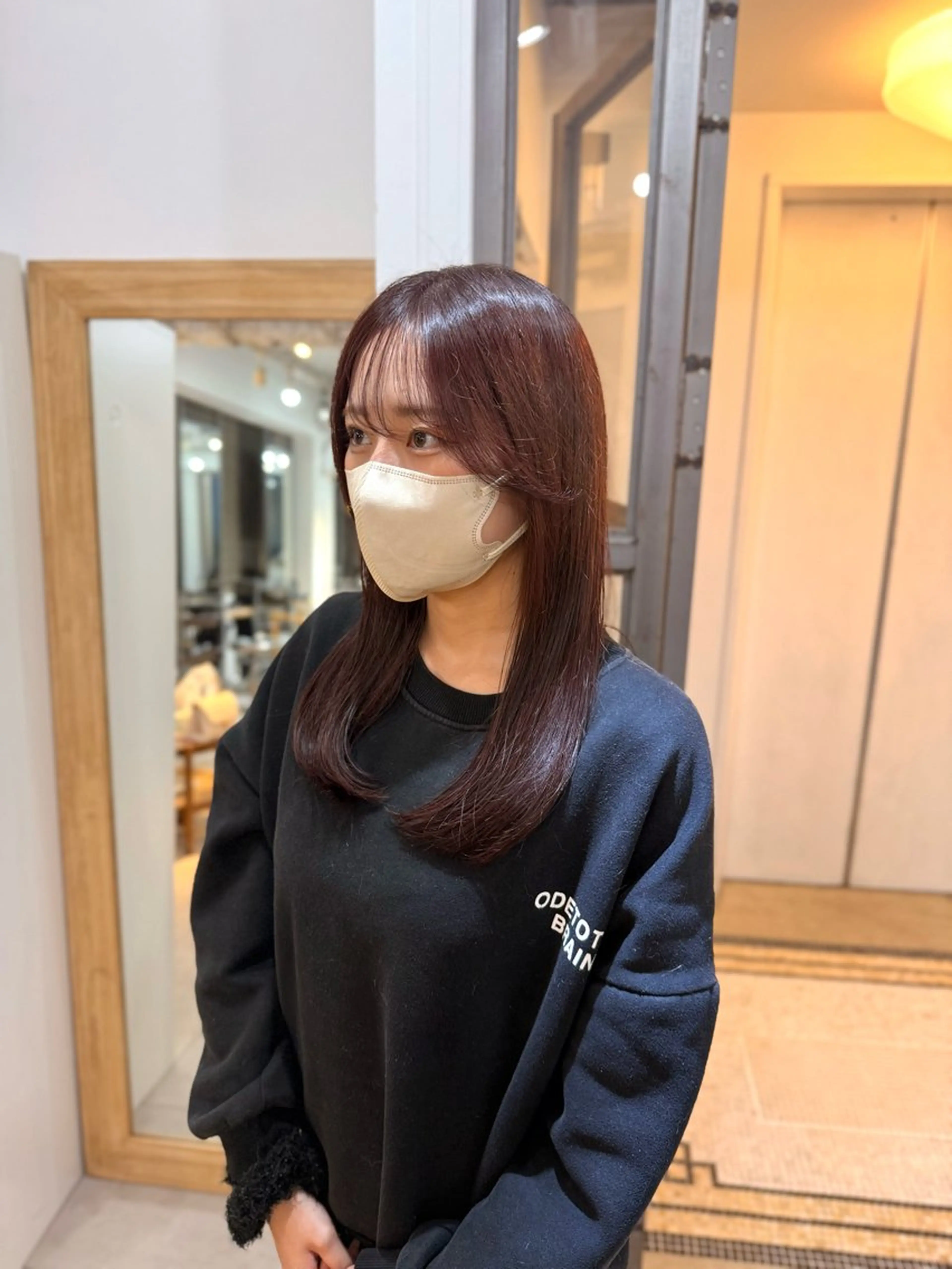 ロング カラー レッドカラー 二村 洸太朗のヘアスタイル