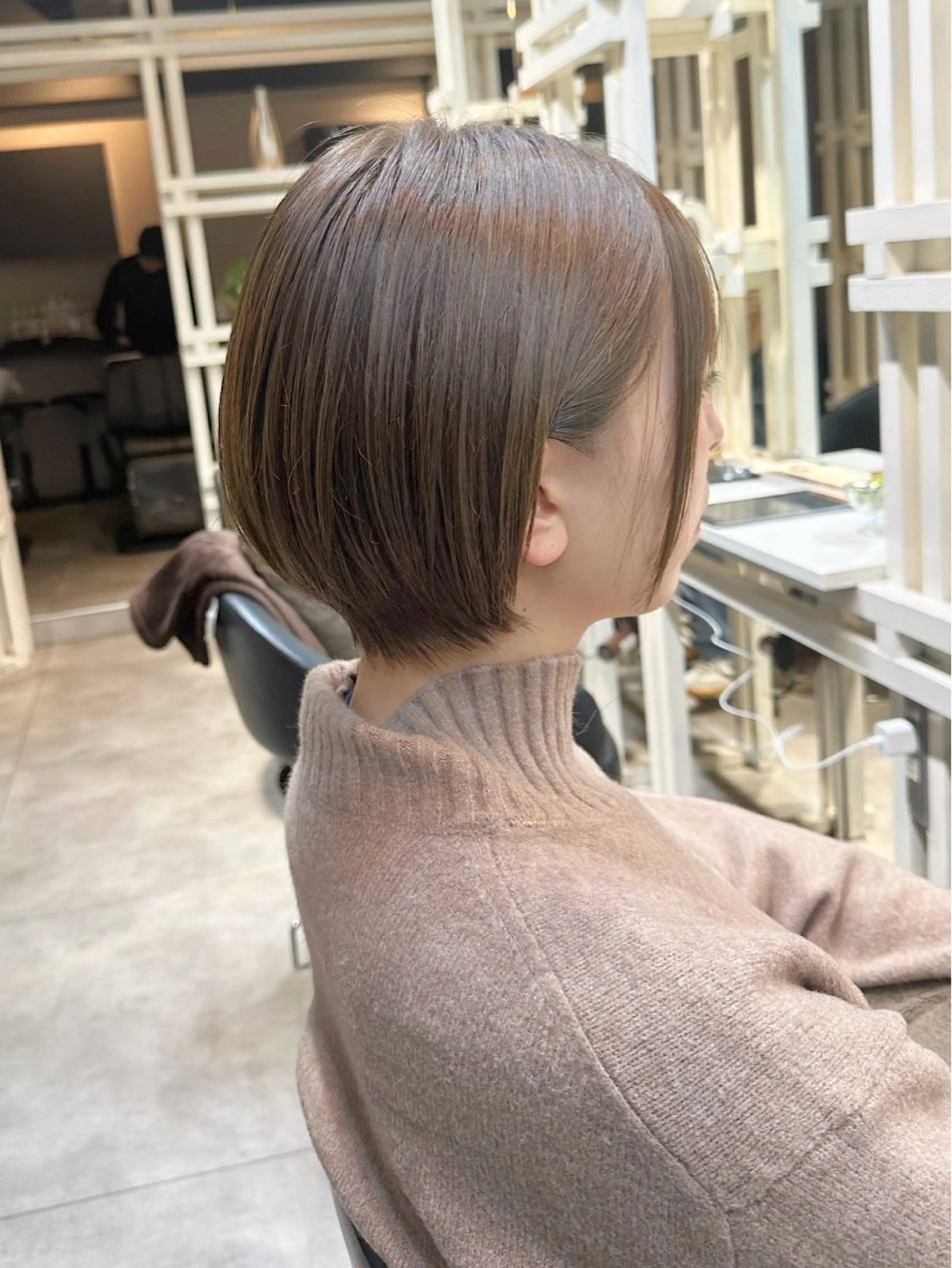 ショート カラー カット ヘアカラー トリートメント 透明感カラー/ボブ /佐藤伶のヘアスタイル