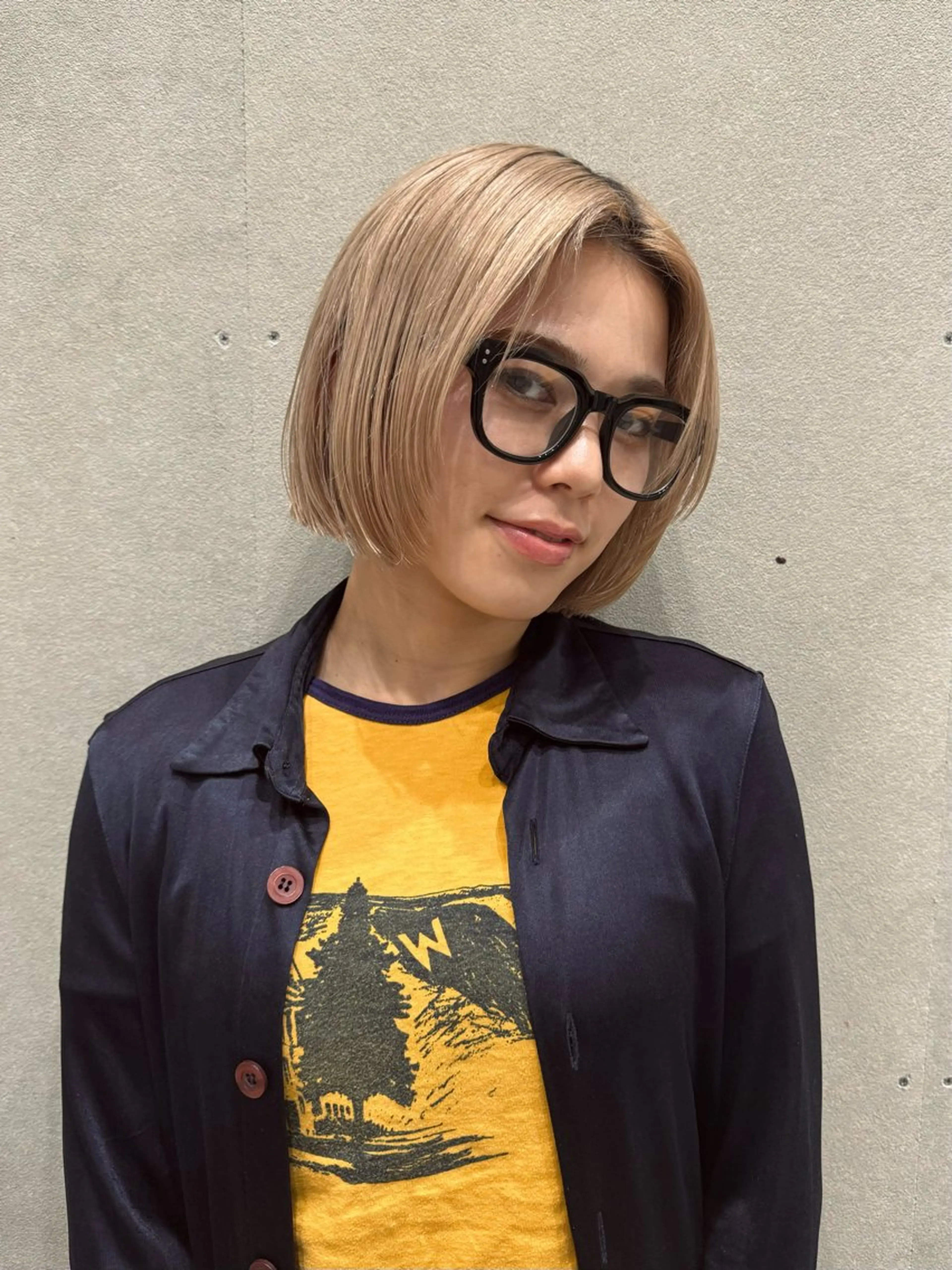 ミディアム カラー ハイトーンカラー ボブ カット ヘアカラー トリートメント ヘアセット センスをお届けします 大谷将生INFPのヘアスタイル