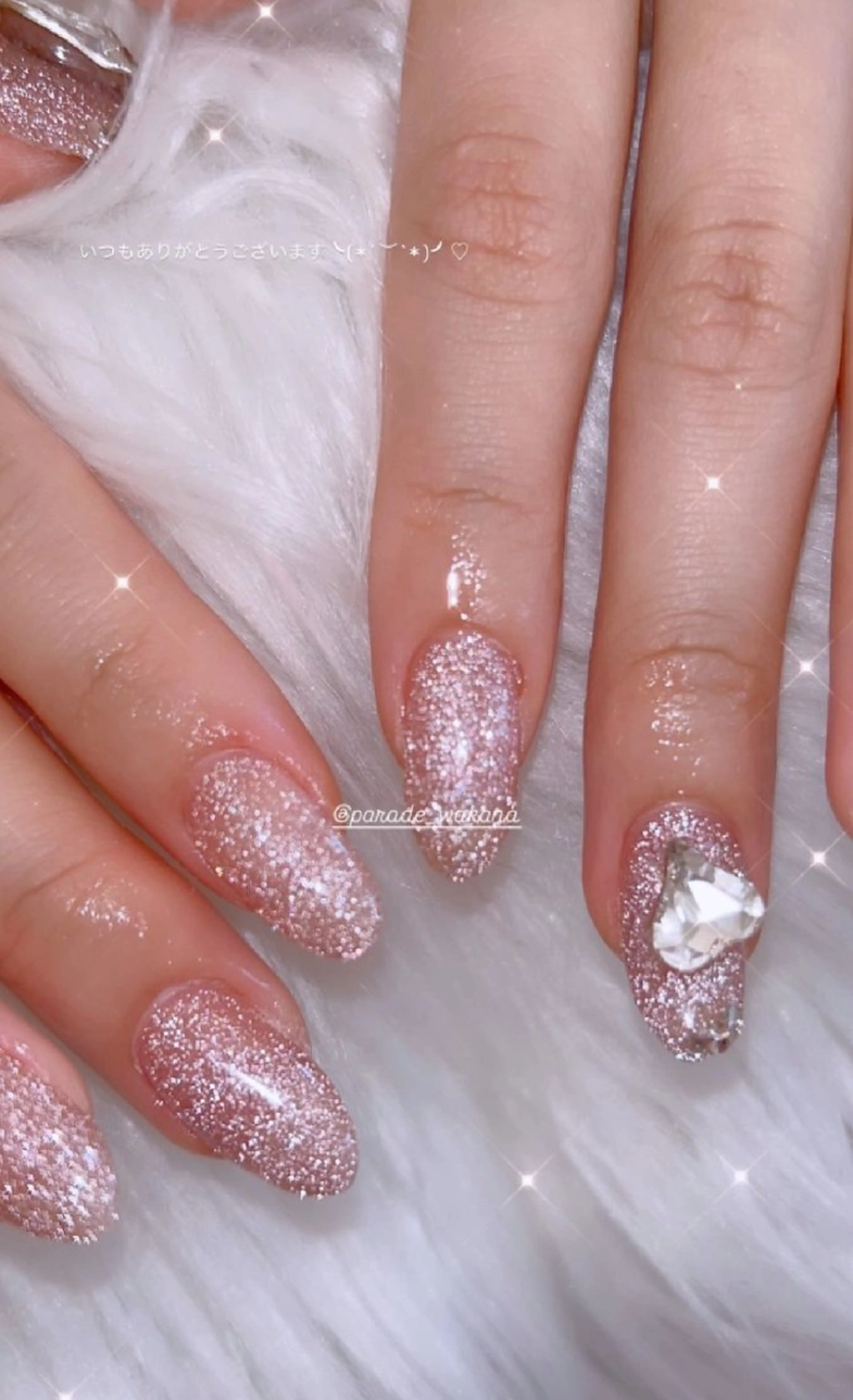 ネイル アートネイル 春ネイル ワンホンネイル ハンドネイル I LOVE ME  NAIL.｡.:*♡のネイルデザイン