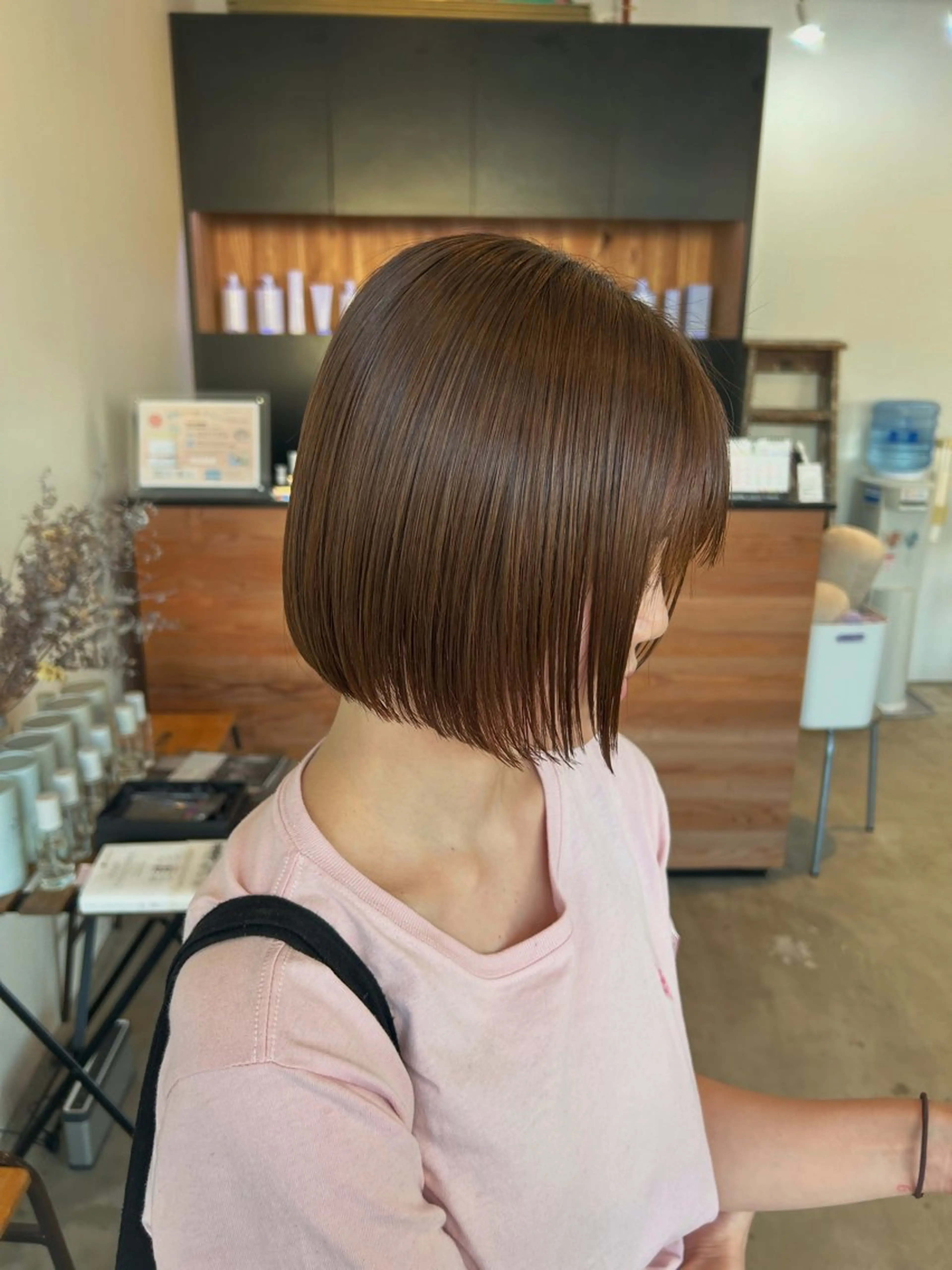 ショート ボブ 縮毛矯正 plus HAIR いずみのヘアスタイル