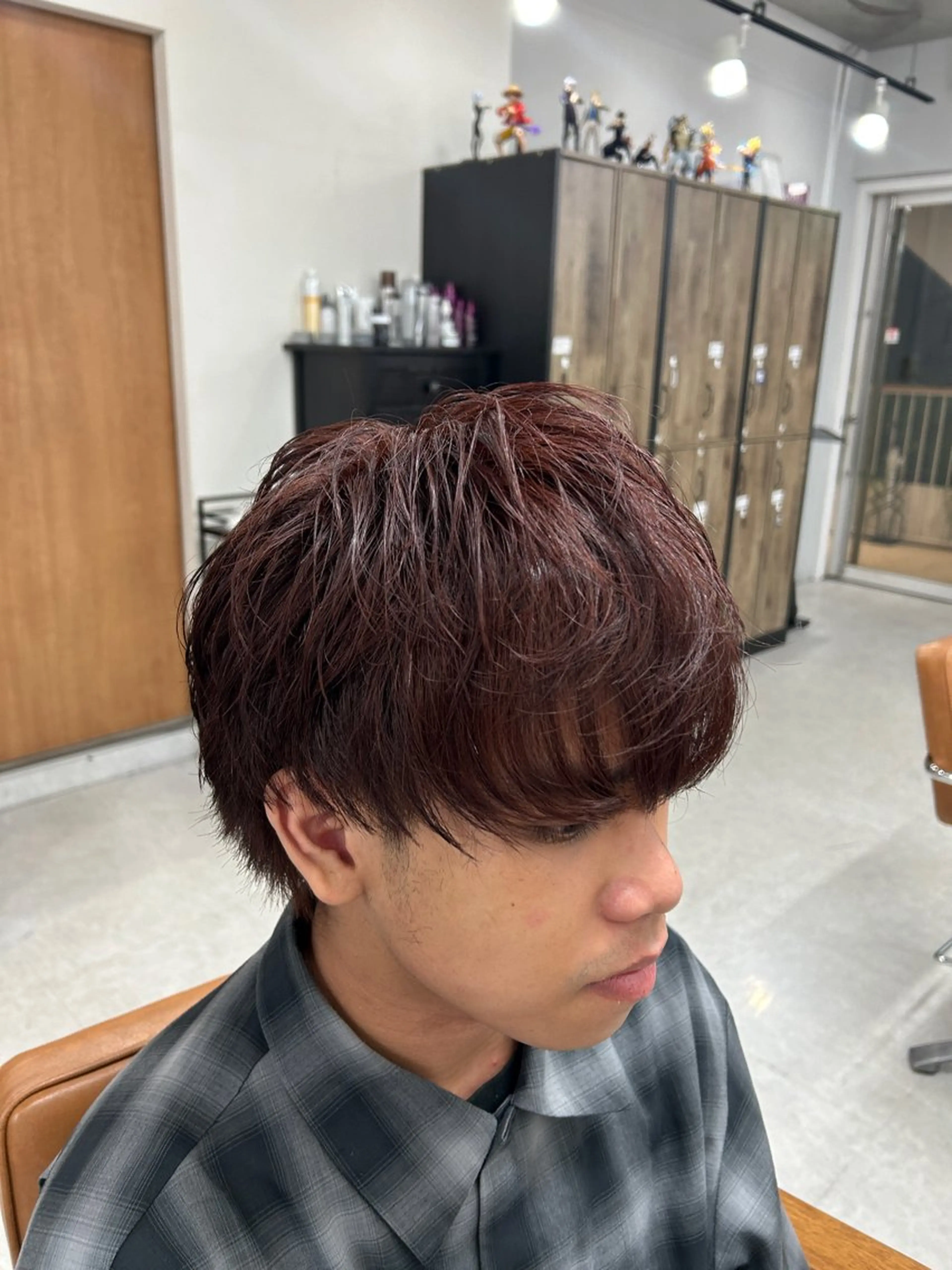 カラー メンズ カット ヘアカラー トリートメント ヘッドスパ ヘアセット カズキ🌼曲がる縮毛 ／くせ毛パーマのヘアスタイル