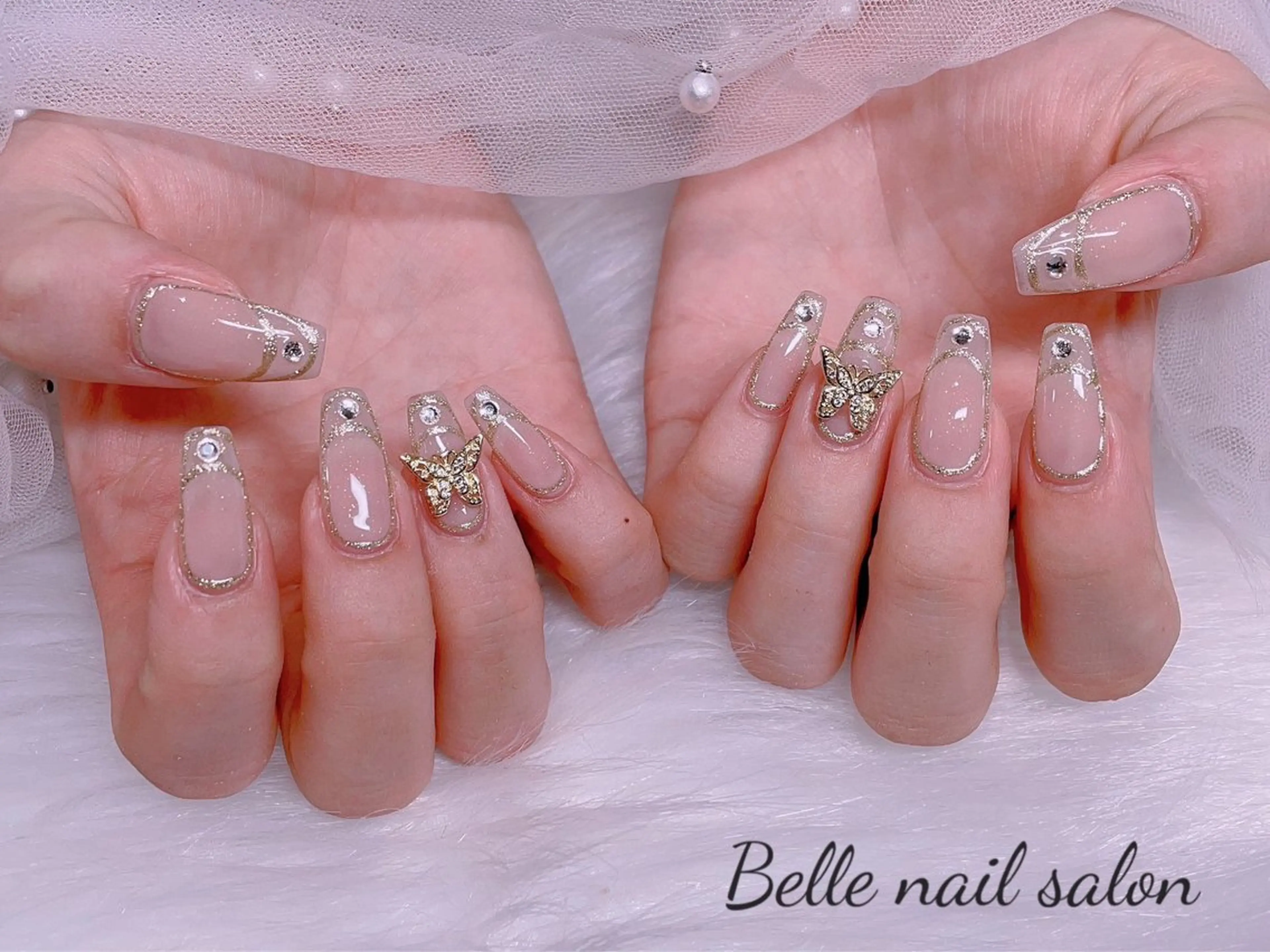 ネイル オーロラネイル フットネイル 韓国ネイル ラメ(グリッター) ラメグラデーション ハンドネイル Belle nail salon 新小岩のネイルデザイン